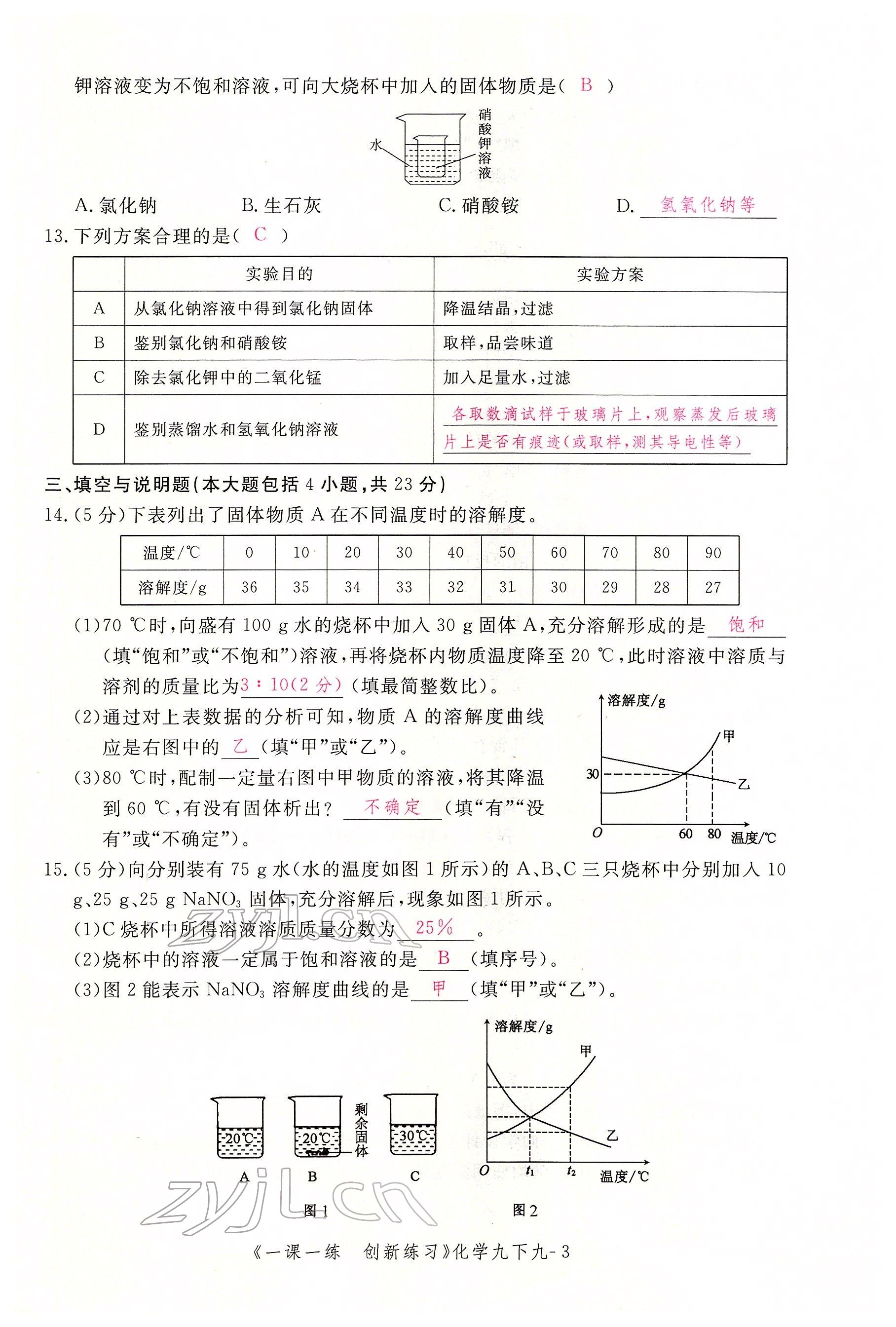 2022年一課一練創(chuàng)新練習(xí)九年級(jí)化學(xué)下冊(cè)人教版 第9頁