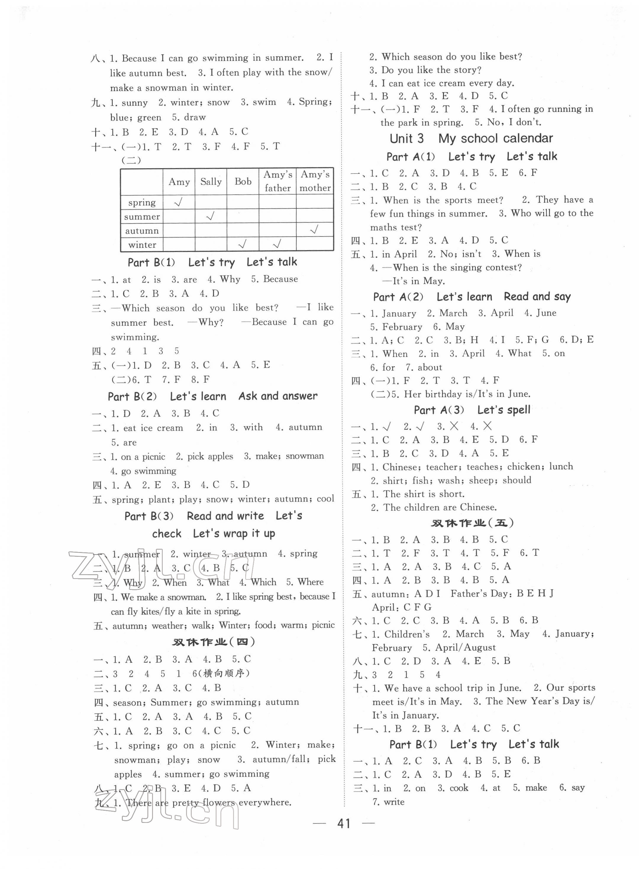 2022年學霸棒棒堂五年級英語下冊人教版 第3頁