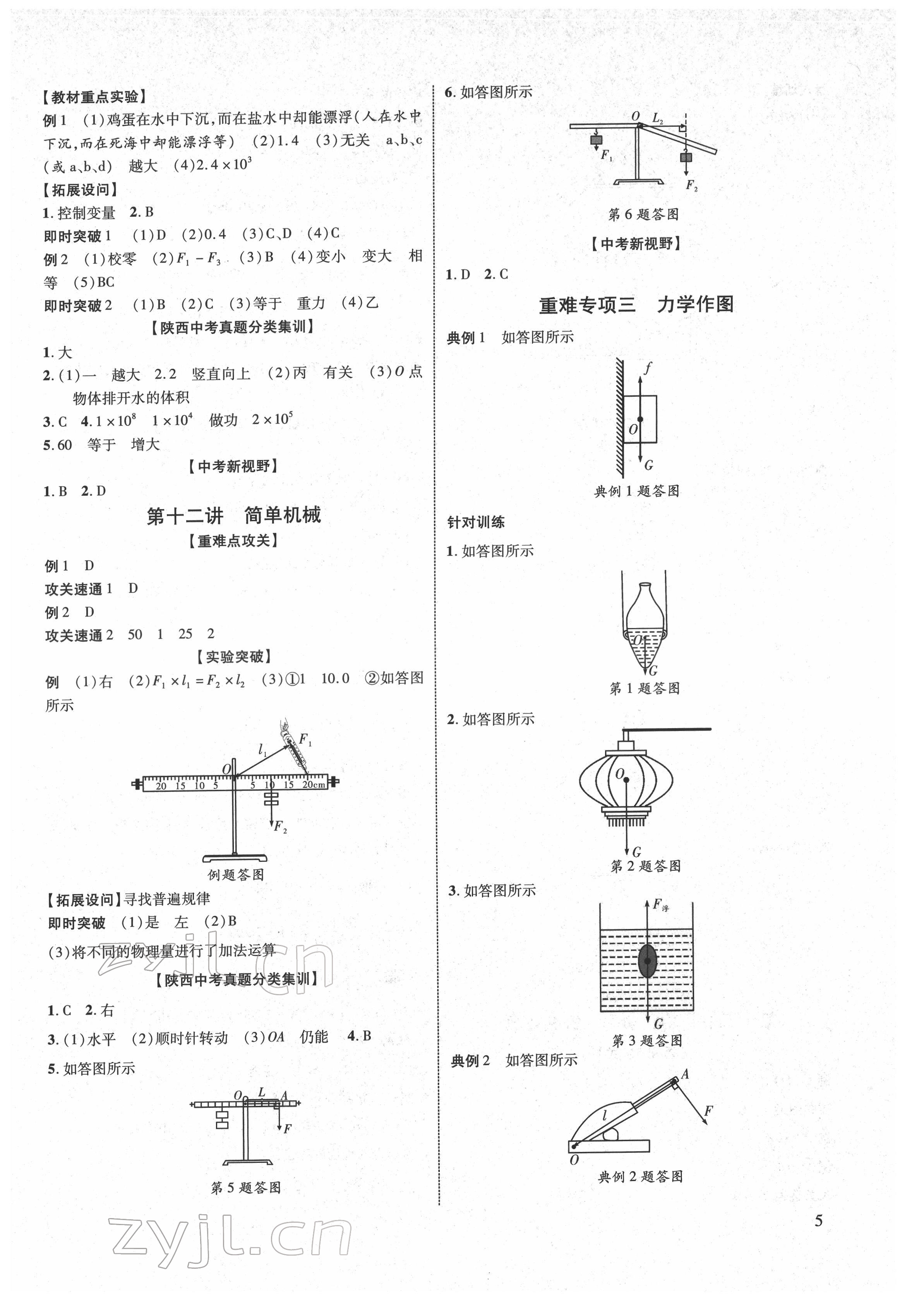 2022年中考零距離物理陜西專(zhuān)版 第5頁(yè)