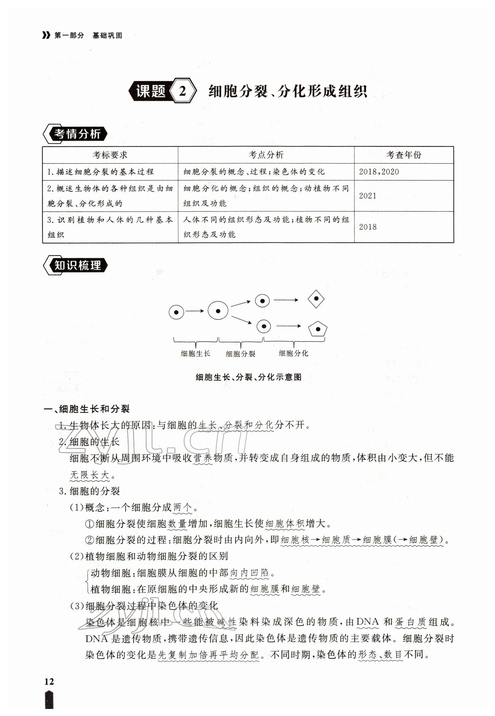 2022年芝麻开花学考方略生物人教版 参考答案第32页