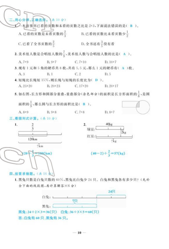 2022年揚(yáng)帆天天練六年級(jí)數(shù)學(xué)下冊(cè)蘇教版 第10頁