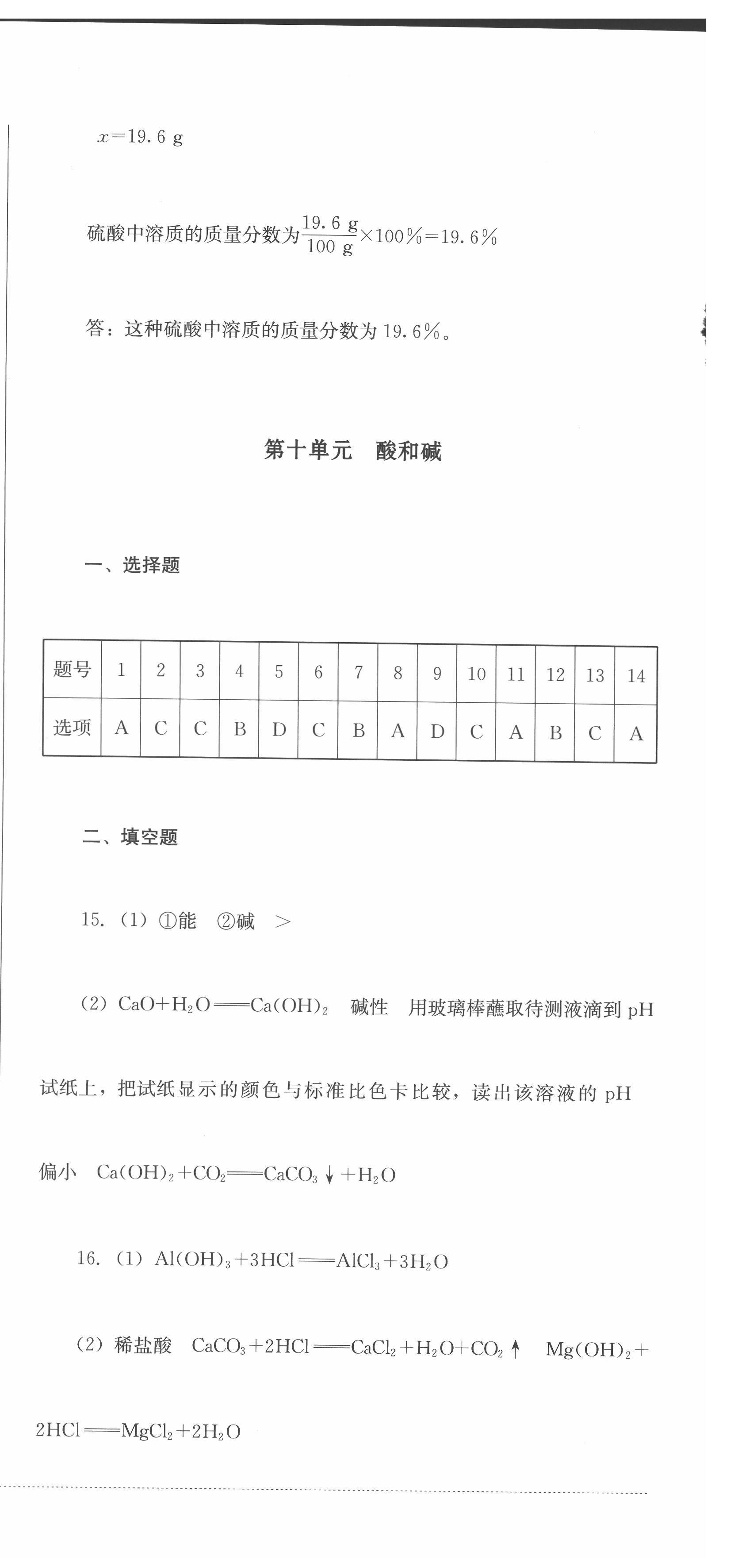 2022年學(xué)情點(diǎn)評四川教育出版社九年級化學(xué)下冊人教版 第6頁