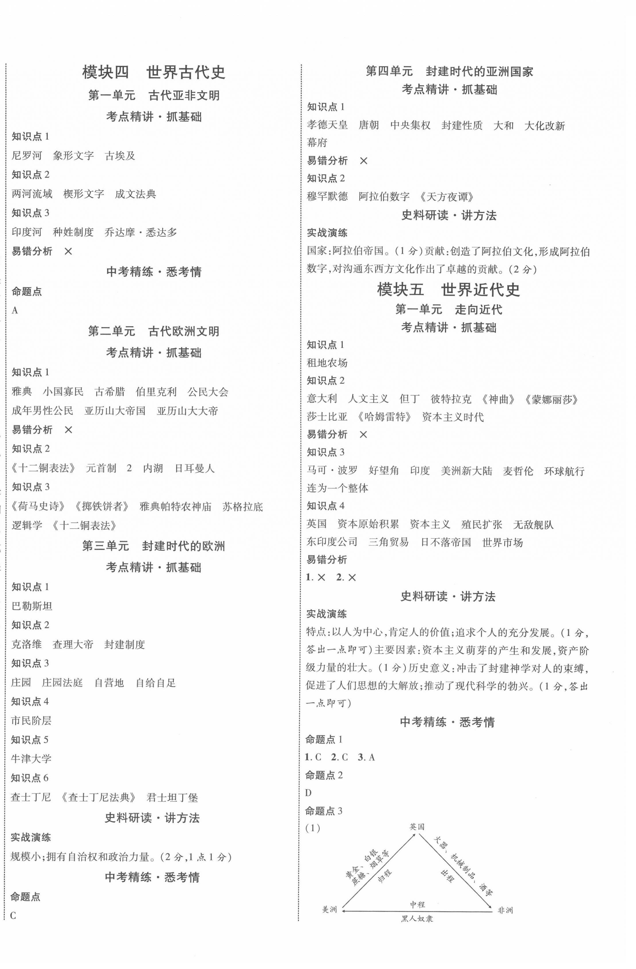 2022年貴州中考新突破歷史中考人教版貴陽專版 第8頁