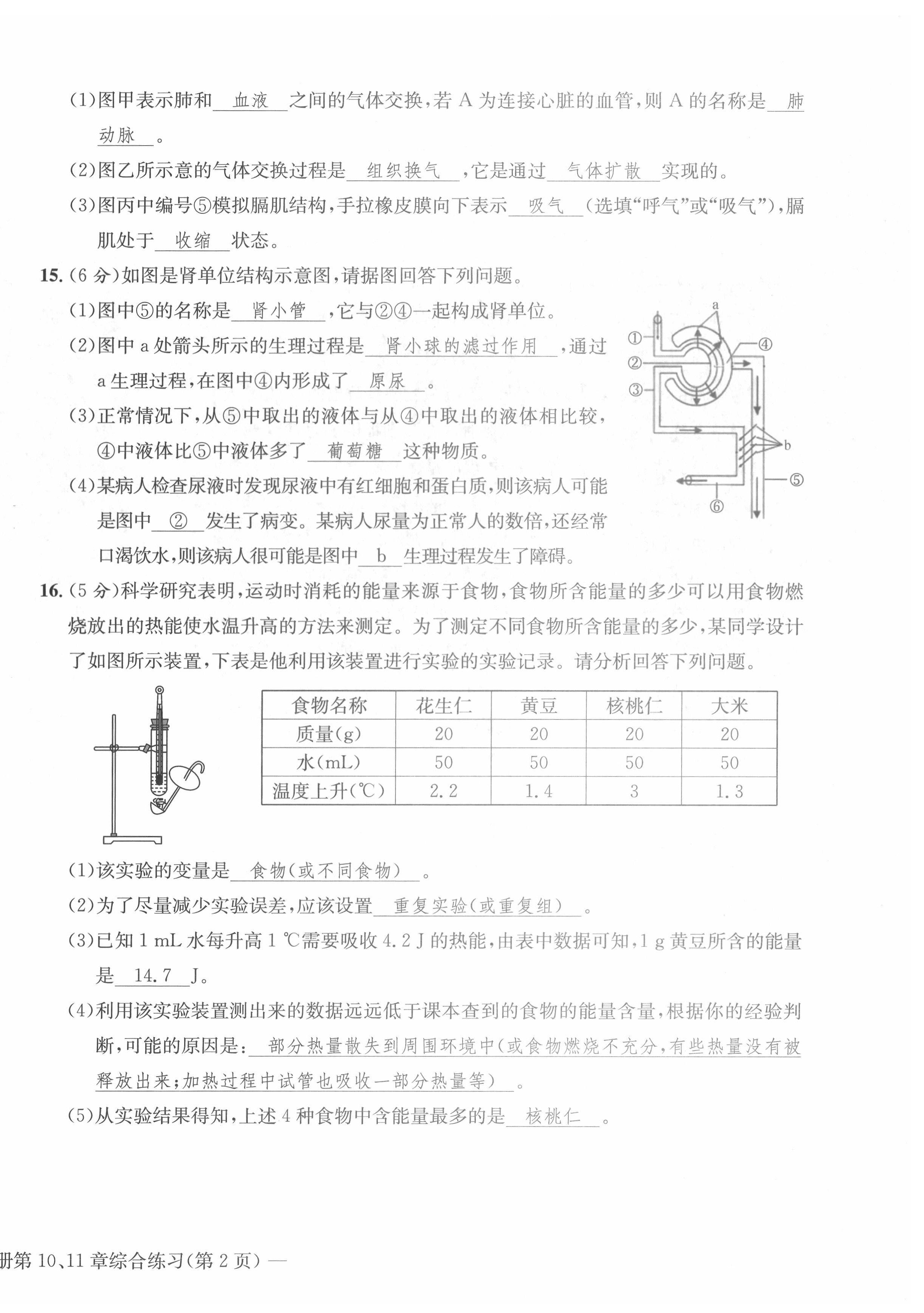 2022年课堂巩固练习七年级综合下册人教版 第8页