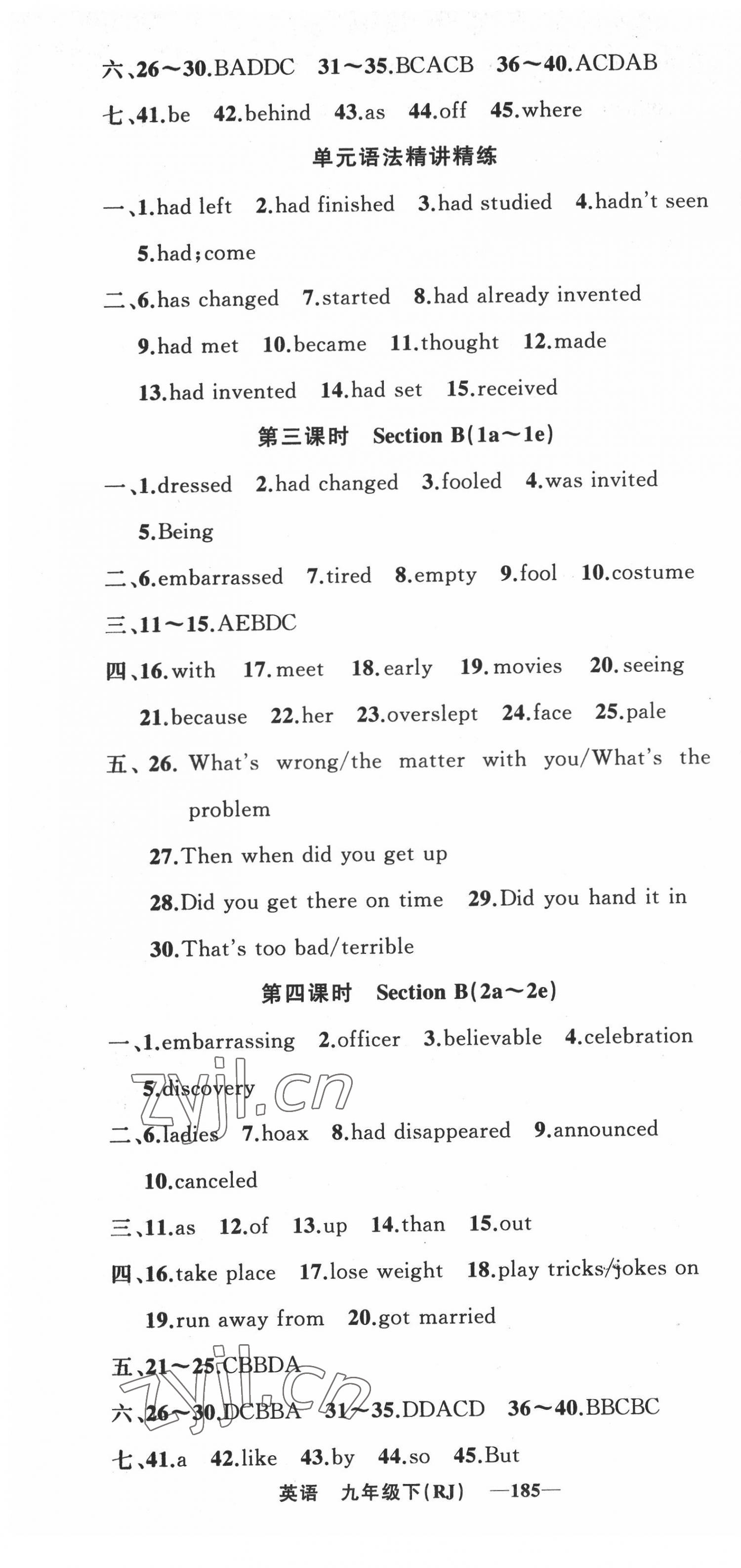 2022年四清導航九年級英語下冊人教版河南專版 第7頁