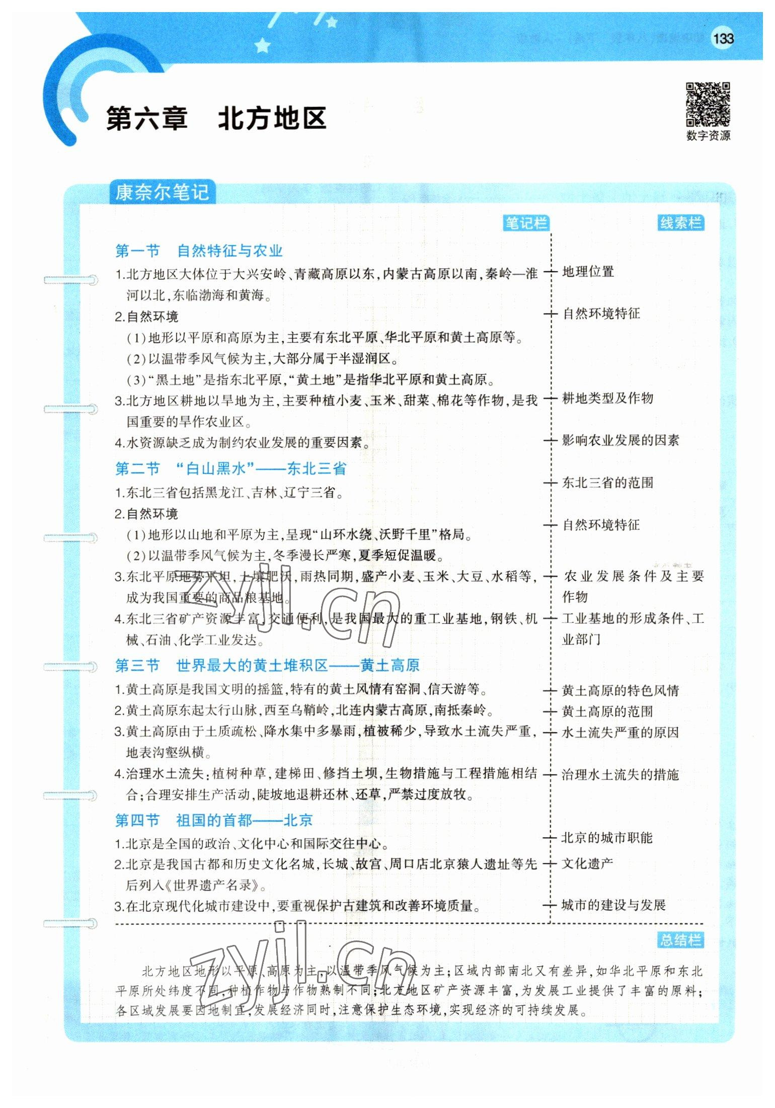 2022年教材課本八年級(jí)地理下冊(cè)人教版 參考答案第7頁(yè)