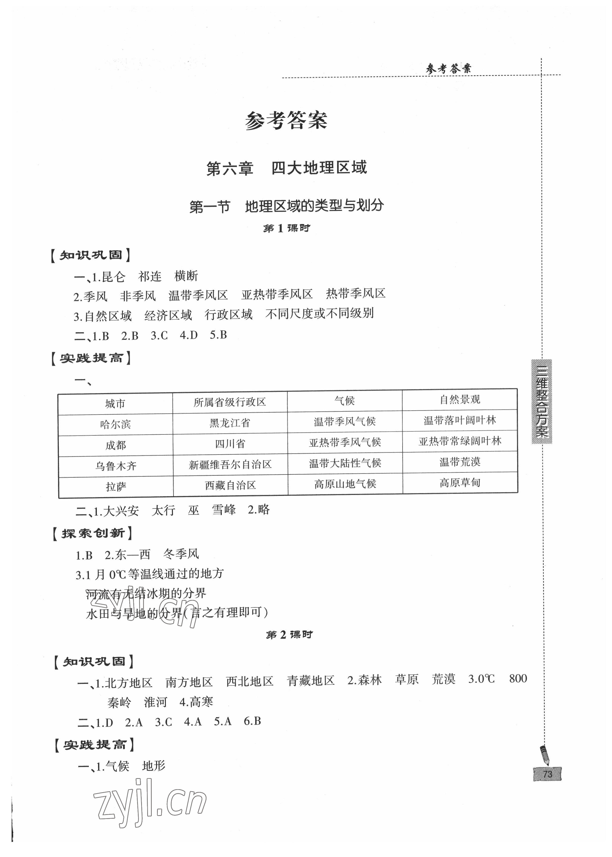 2022年仁愛地理同步練習(xí)冊八年級下冊仁愛版 第1頁