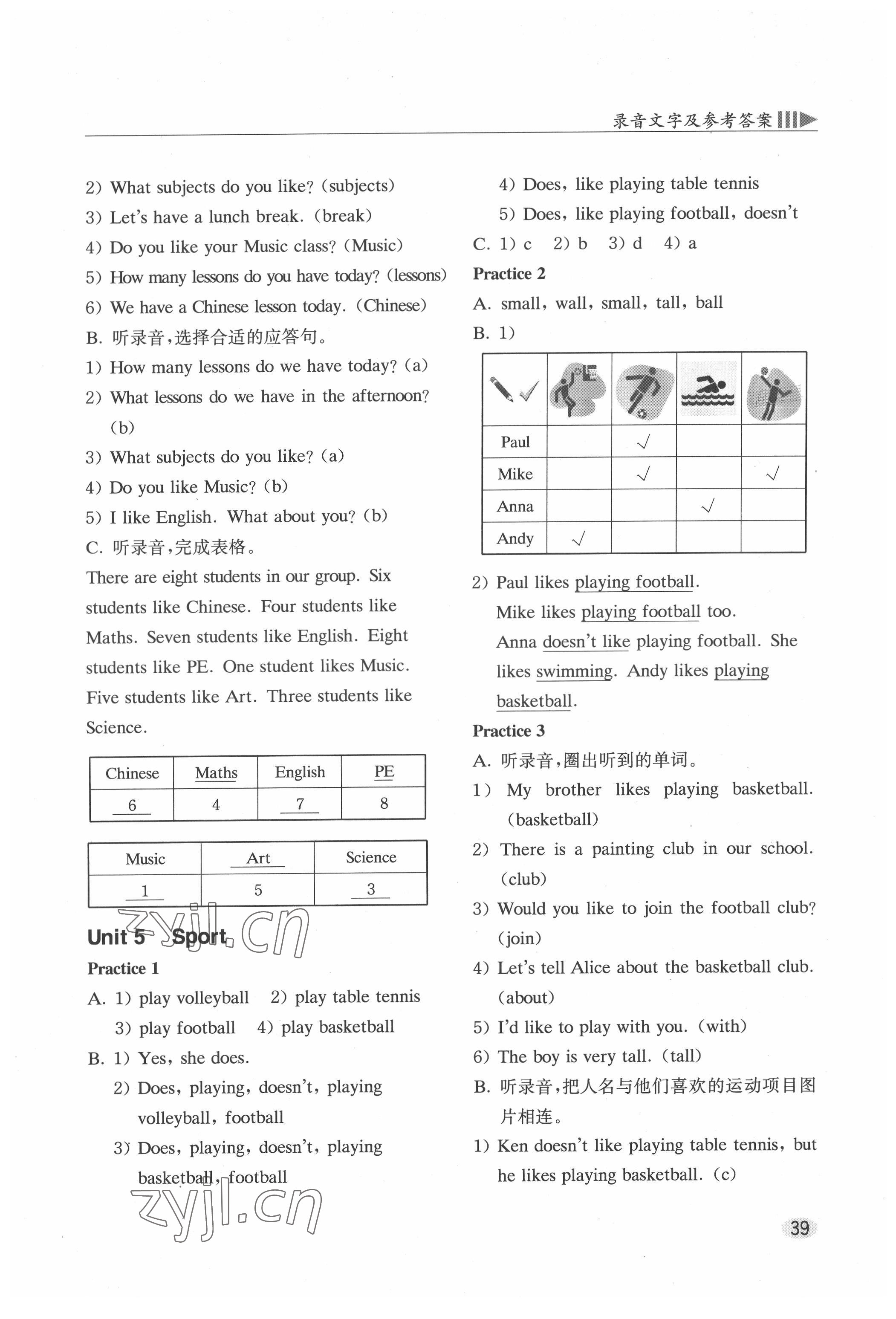 2022年牛津英語基礎(chǔ)訓(xùn)練四年級(jí)下冊(cè)滬教版 參考答案第3頁