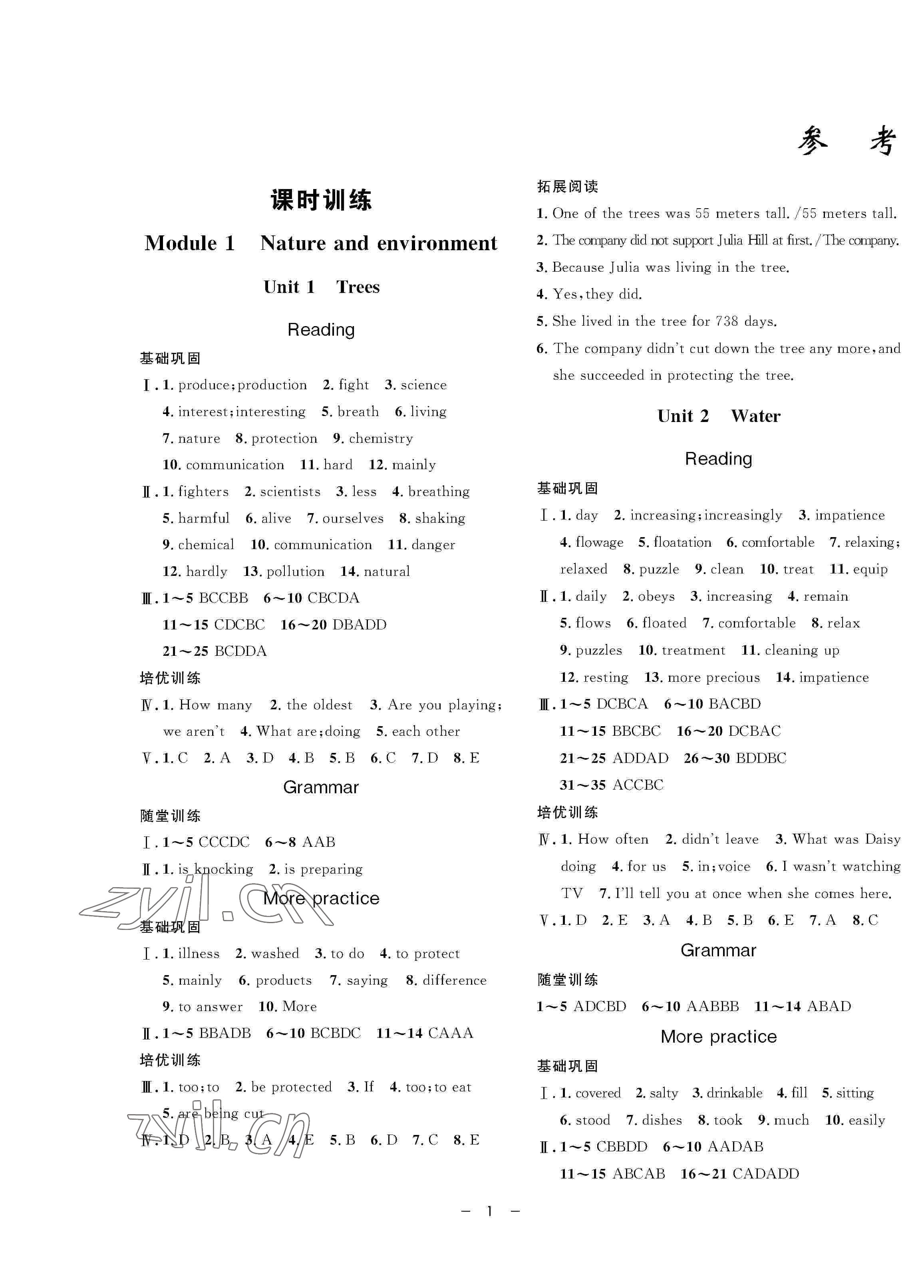 2022年鐘書(shū)金牌金典導(dǎo)學(xué)案八年級(jí)英語(yǔ)下冊(cè)滬教牛津版 第1頁(yè)