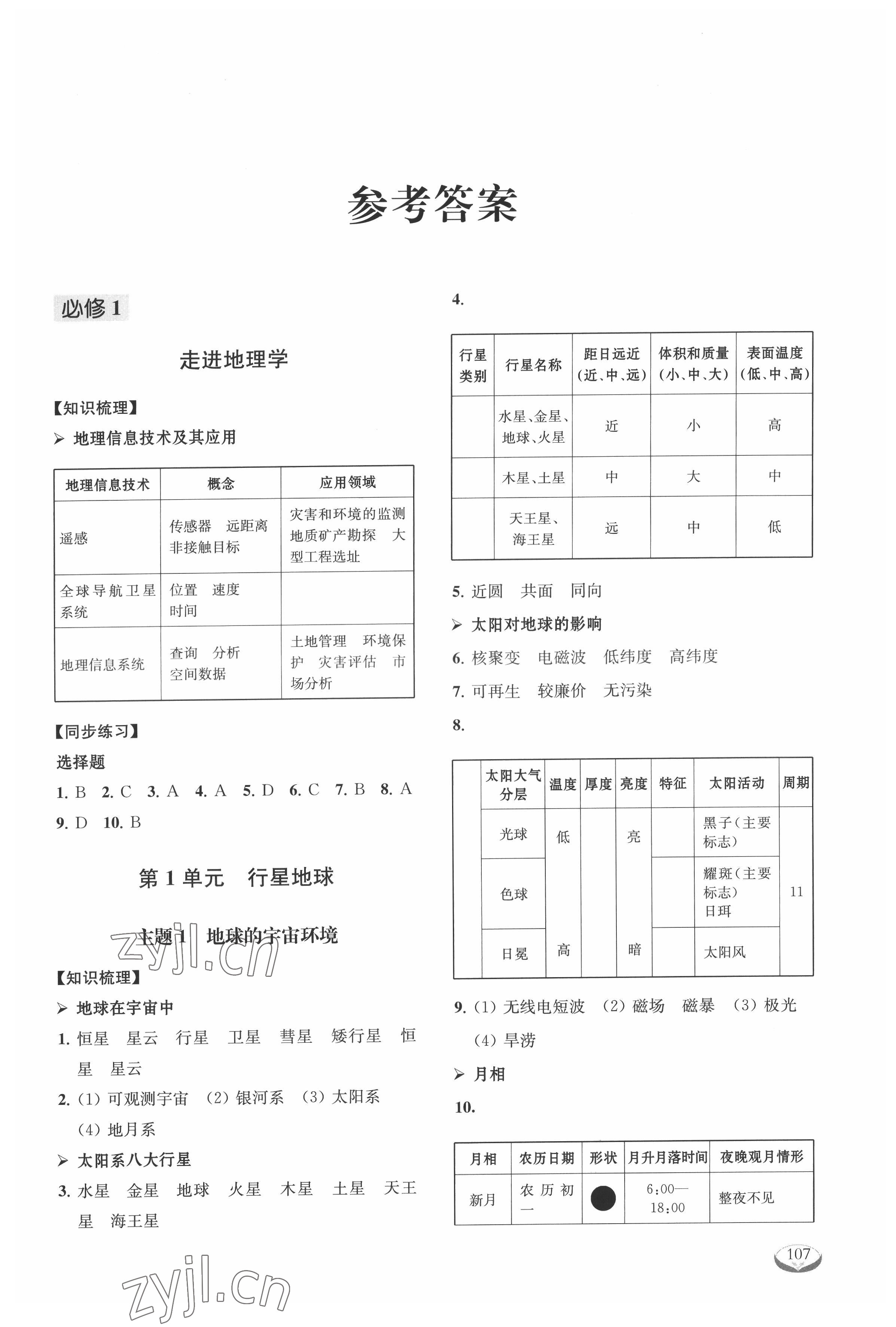 2022年40分鐘同步精準(zhǔn)練高中地理必修1，2 第1頁