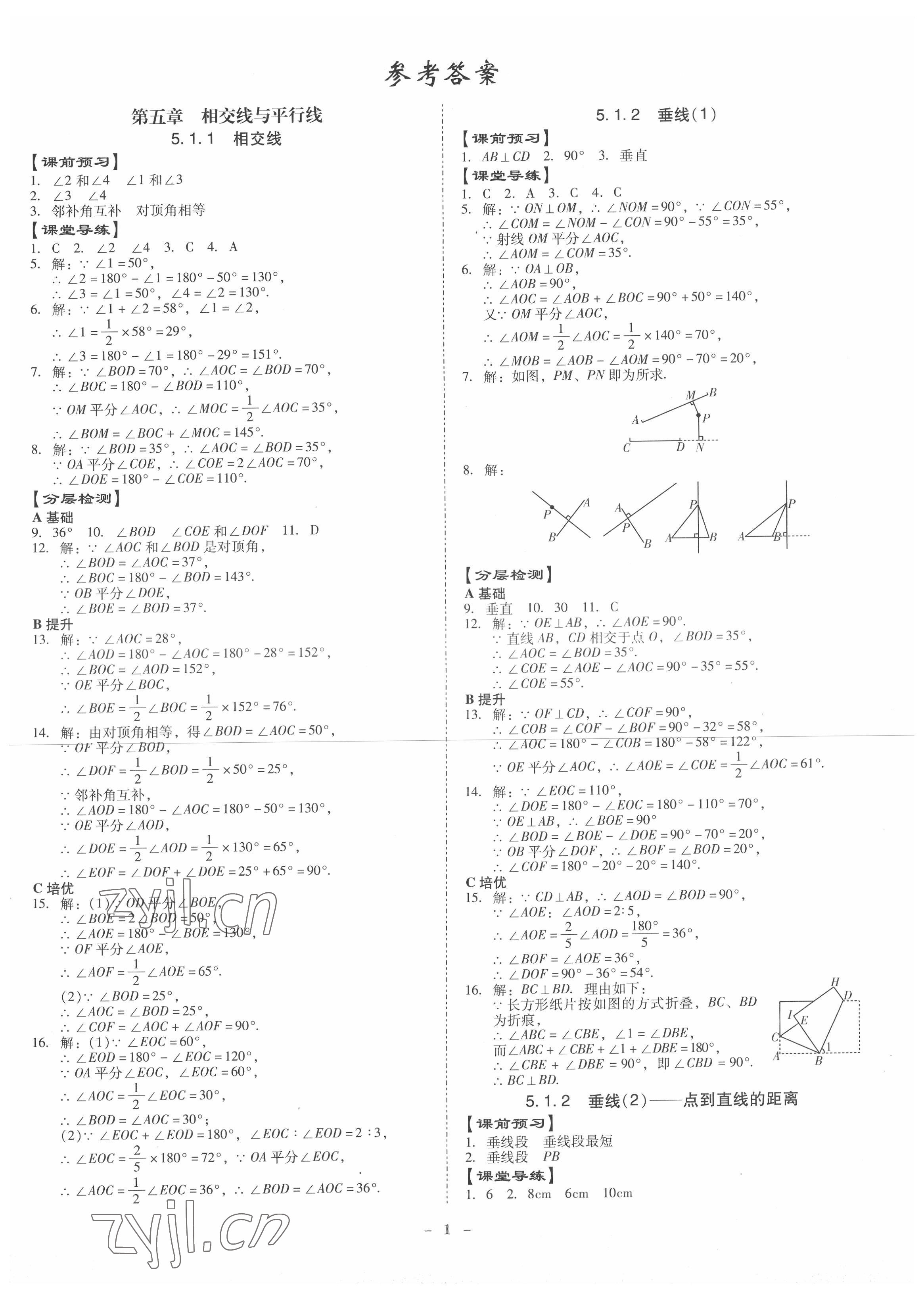 2022年金牌導(dǎo)學(xué)案七年級數(shù)學(xué)下冊人教版 第1頁