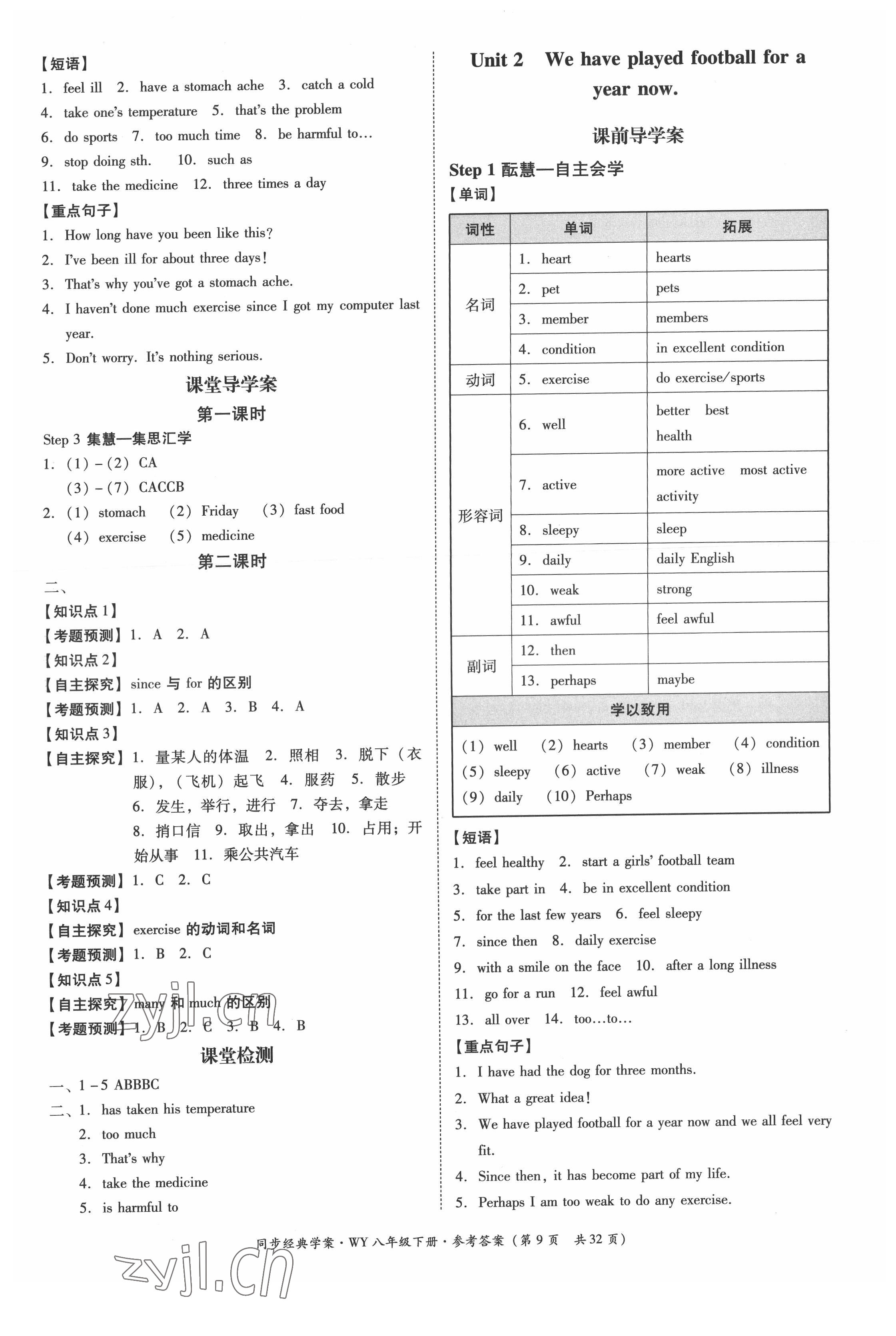 2022年同步經(jīng)典學(xué)案八年級(jí)英語(yǔ)下冊(cè)外研版 第9頁(yè)