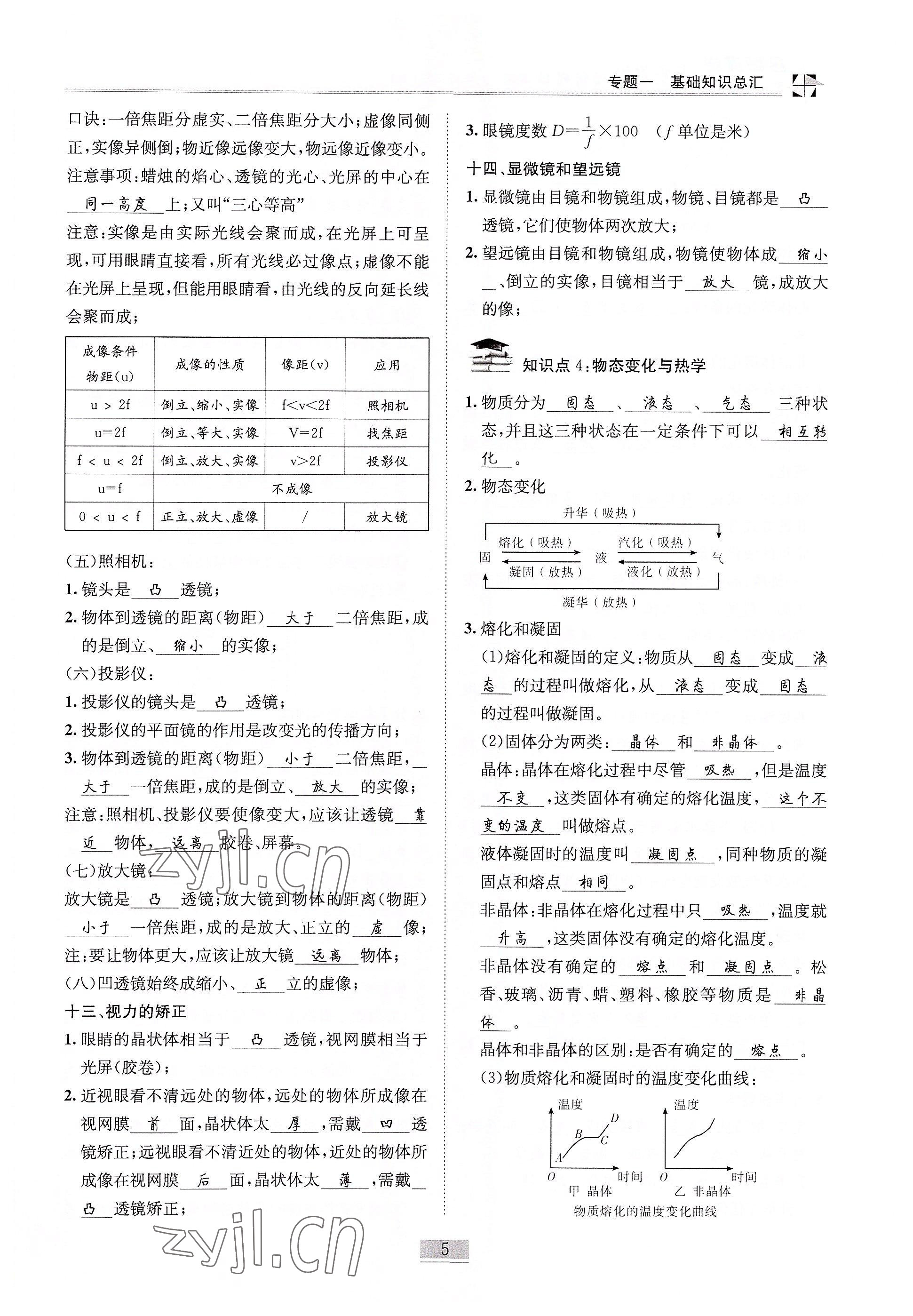 2022年名師課堂課時優(yōu)化精講精練九年級物理下冊教科版 參考答案第5頁