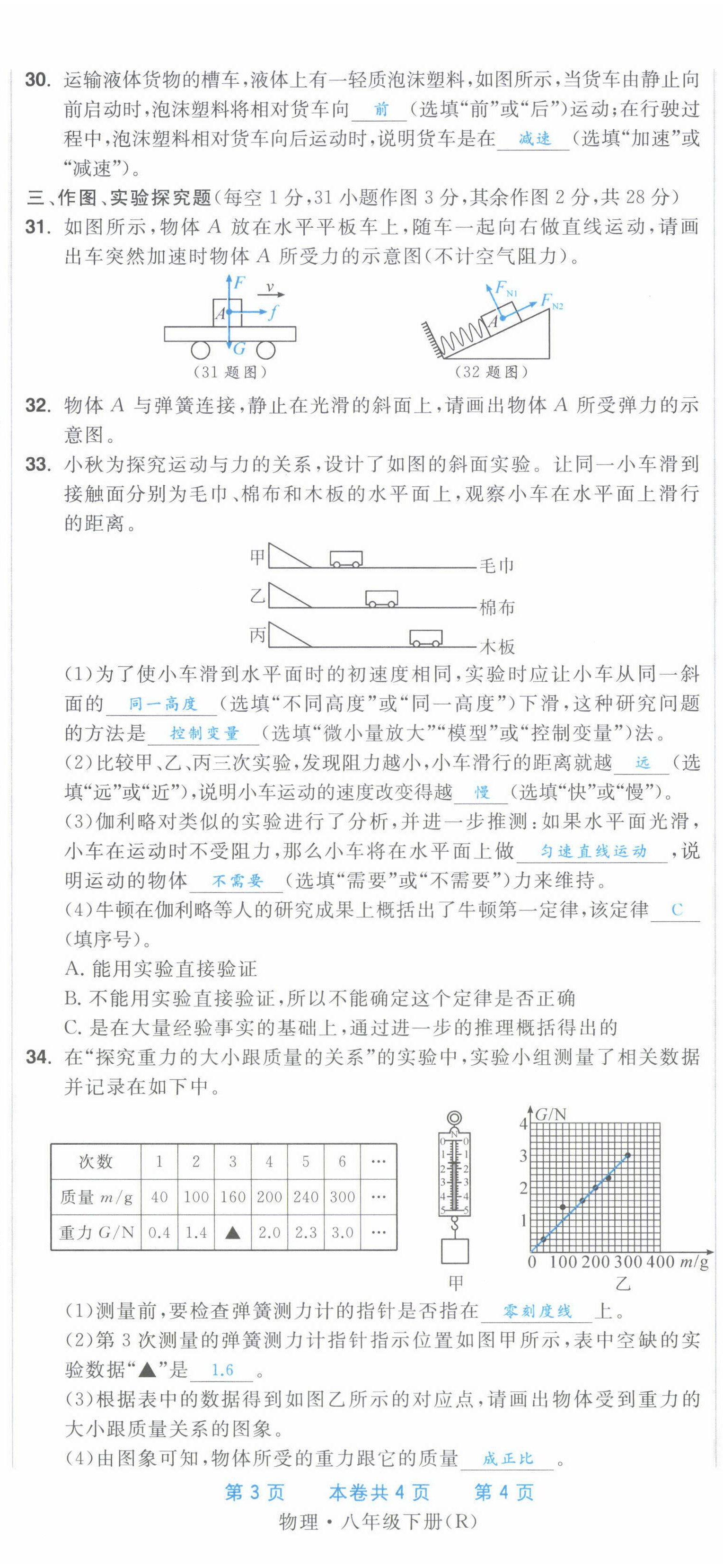 2022年超越训练八年级物理下册人教版 第5页