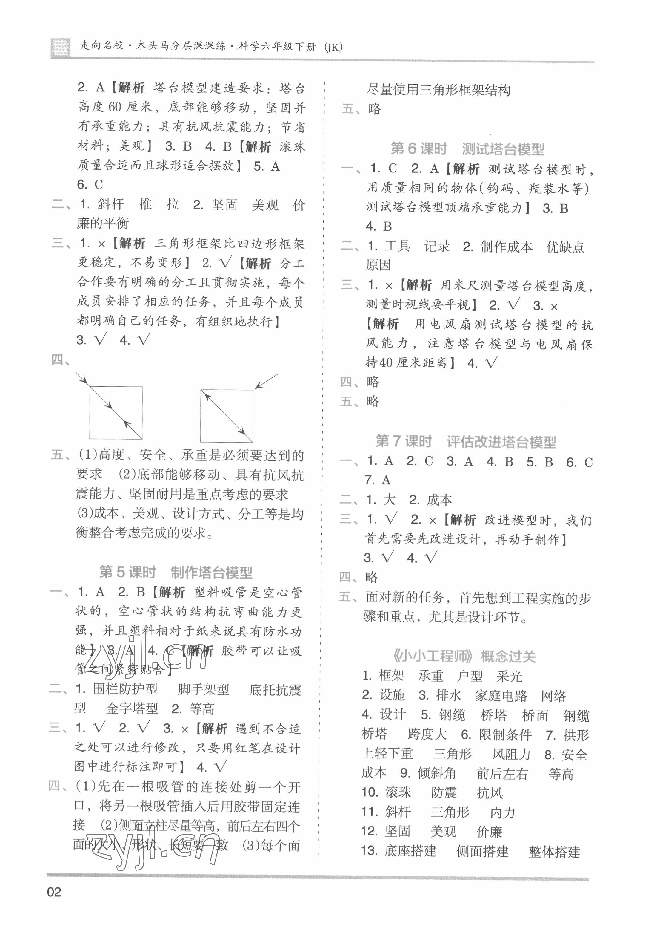 2022年木頭馬分層課課練六年級科學(xué)下冊教科版 第2頁