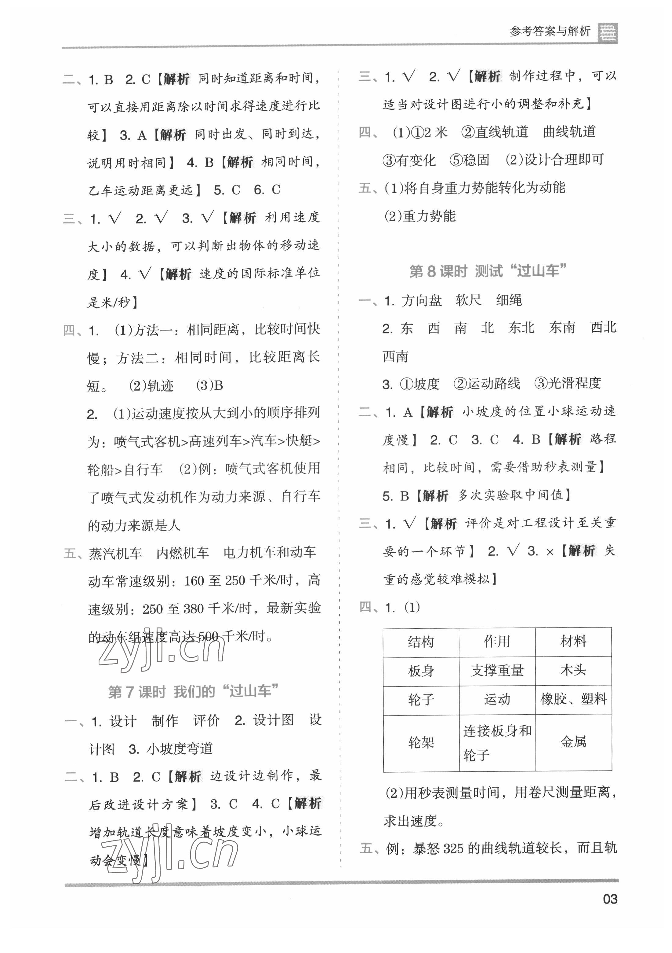 2022年木頭馬分層課課練三年級科學(xué)下冊教科版 第3頁