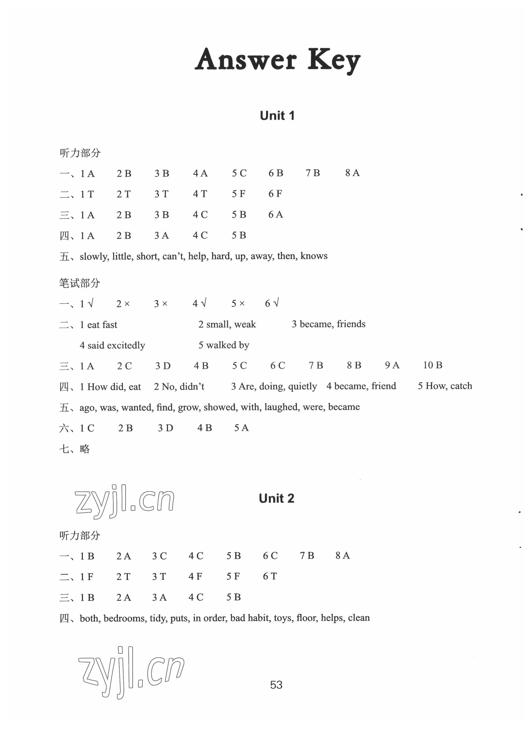 2022年强化练习小学英语六年级下册译林版 第1页