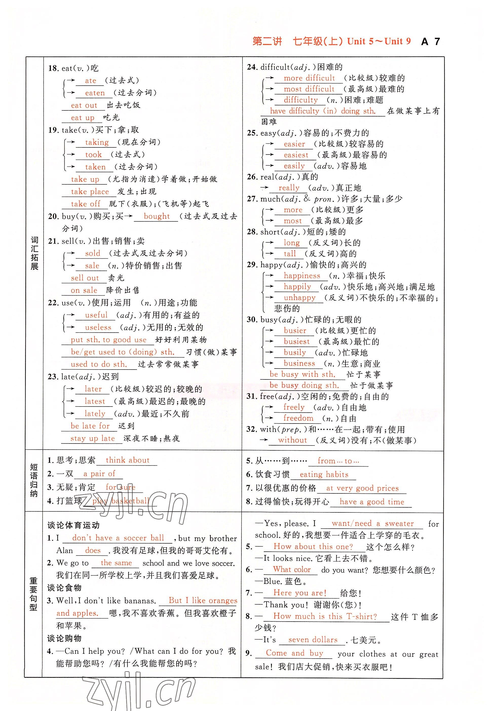2022年中考先鋒吉林出版集團英語黃石專版 參考答案第11頁
