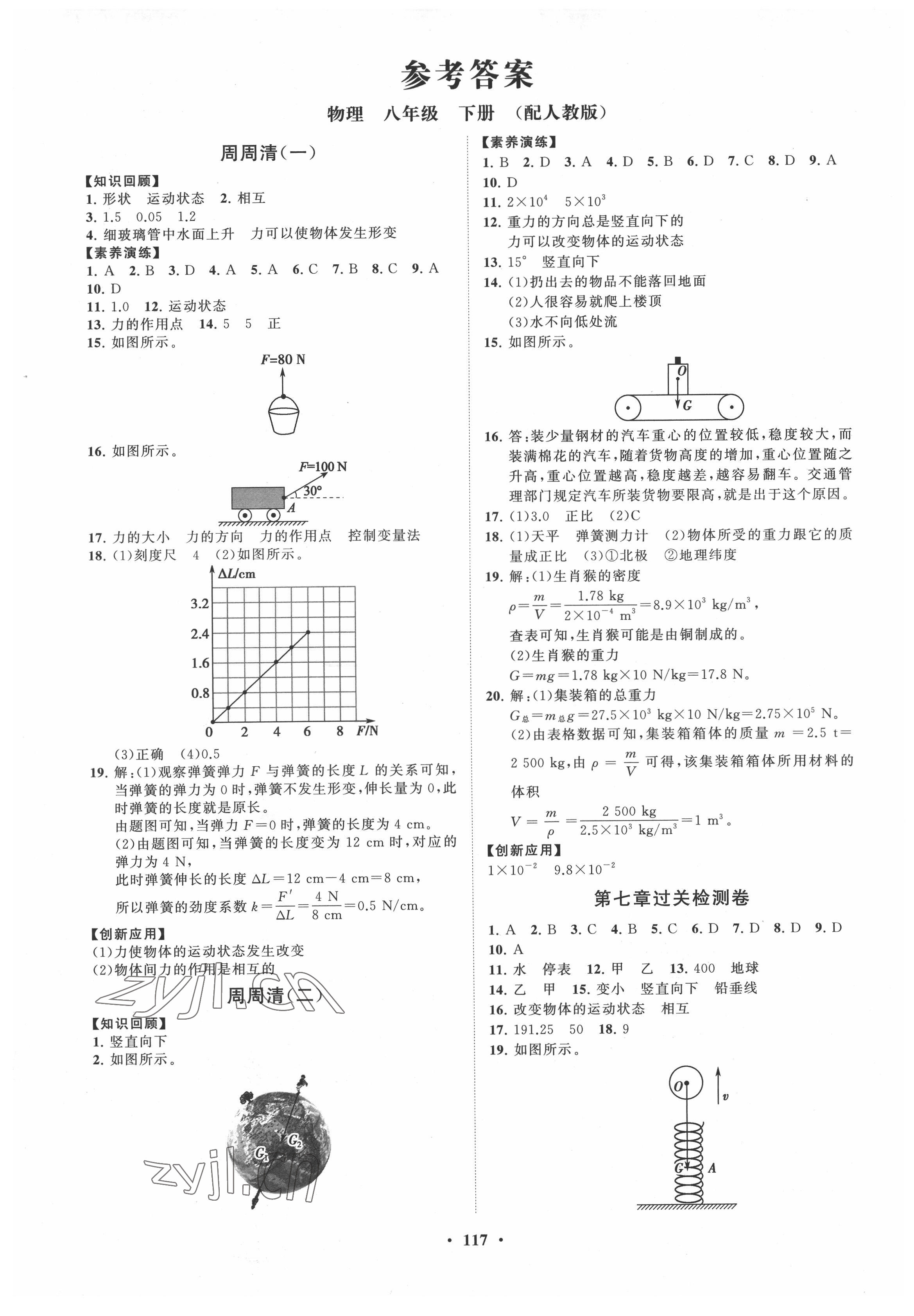 2022年同步練習冊分層卷八年級物理下冊人教版 第1頁