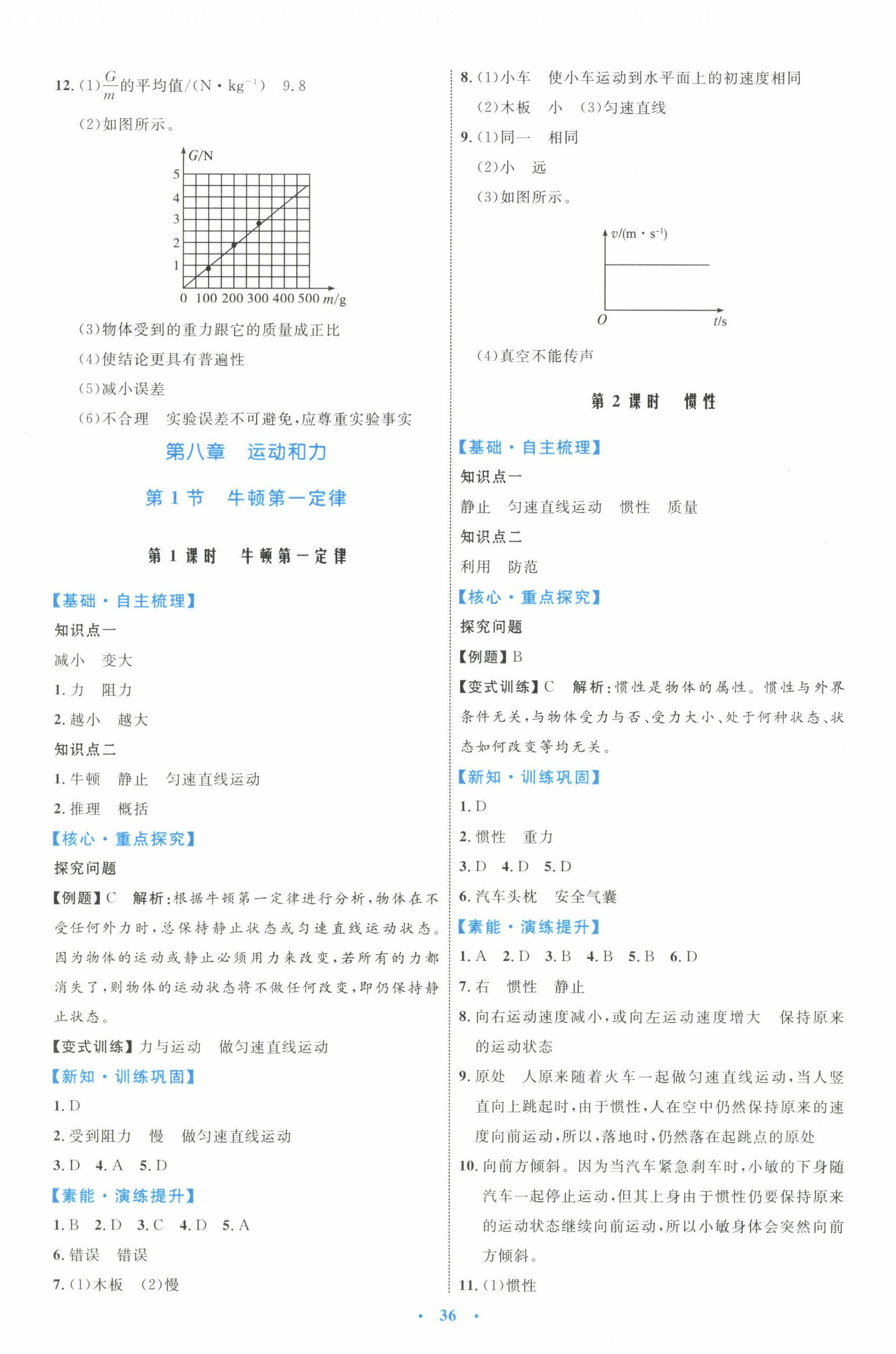 2022年同步學(xué)習(xí)目標(biāo)與檢測八年級物理下冊人教版 第4頁