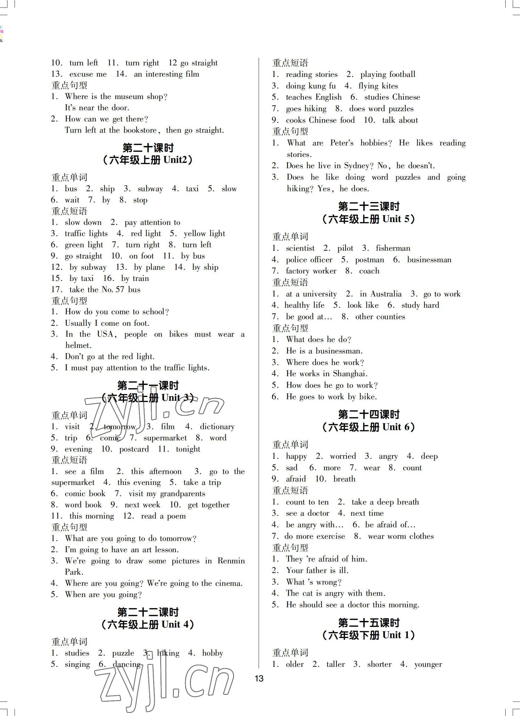 2022年小芽同學小考總復(fù)習英語 參考答案第2頁