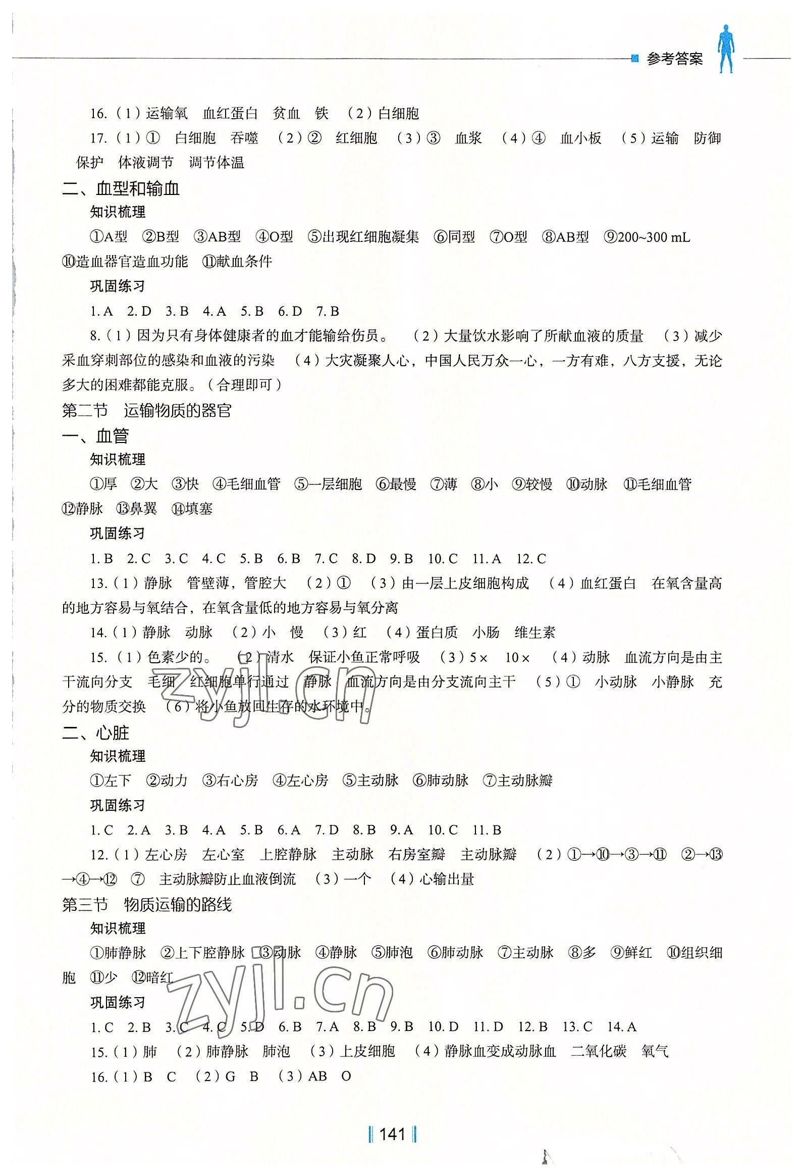 2022年新教材同步練七年級生物下冊冀教版重慶專版 第3頁