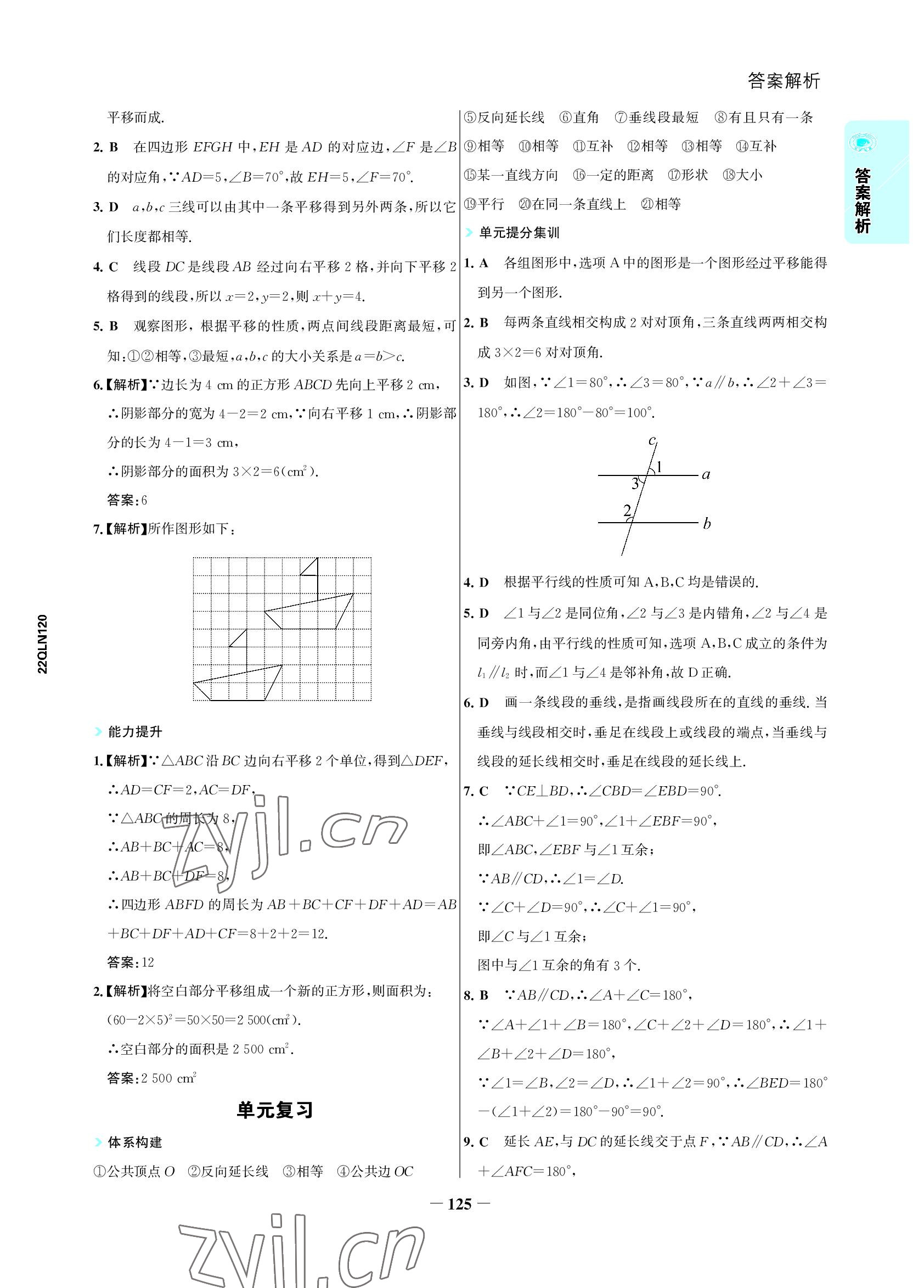 2022年世紀(jì)金榜活學(xué)巧練七年級(jí)數(shù)學(xué)下冊(cè)人教版 參考答案第8頁(yè)