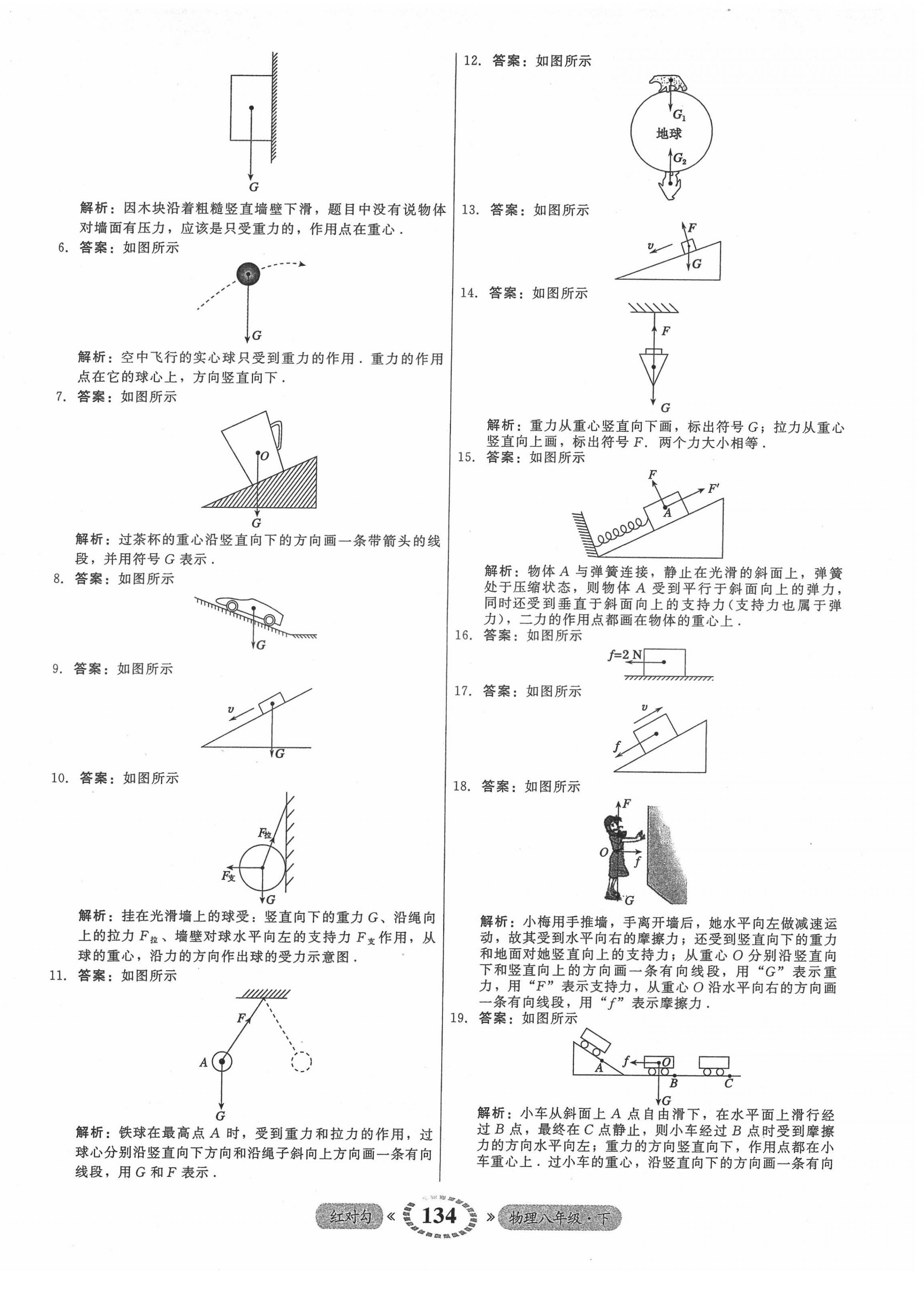 2022年紅對勾45分鐘作業(yè)與單元評估八年級物理下冊人教版 參考答案第10頁