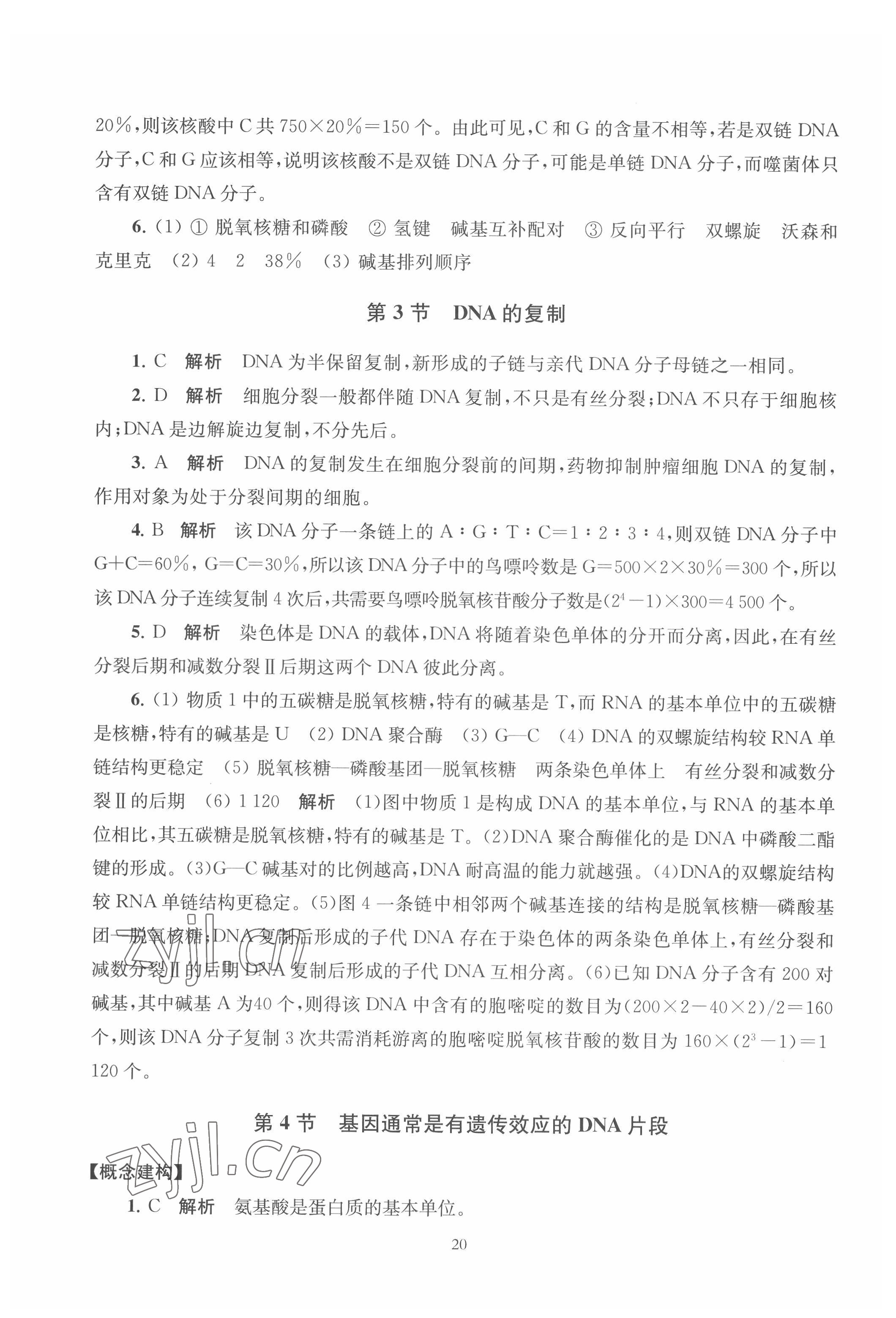 2022年鳳凰新學(xué)案生物必修2人教版遺傳與進(jìn)化 參考答案第18頁(yè)