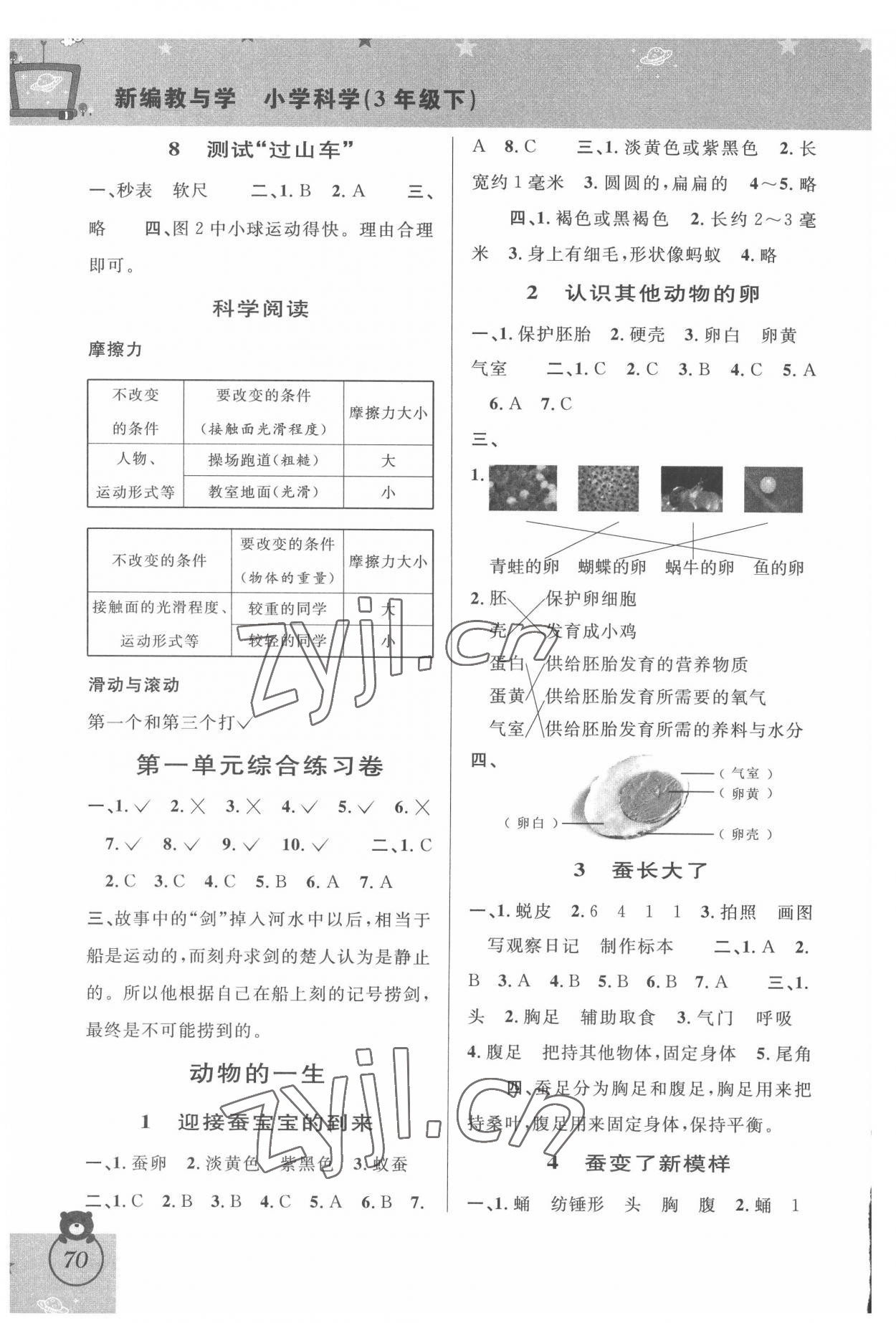2022年新編教與學三年級科學下冊教科版 第2頁