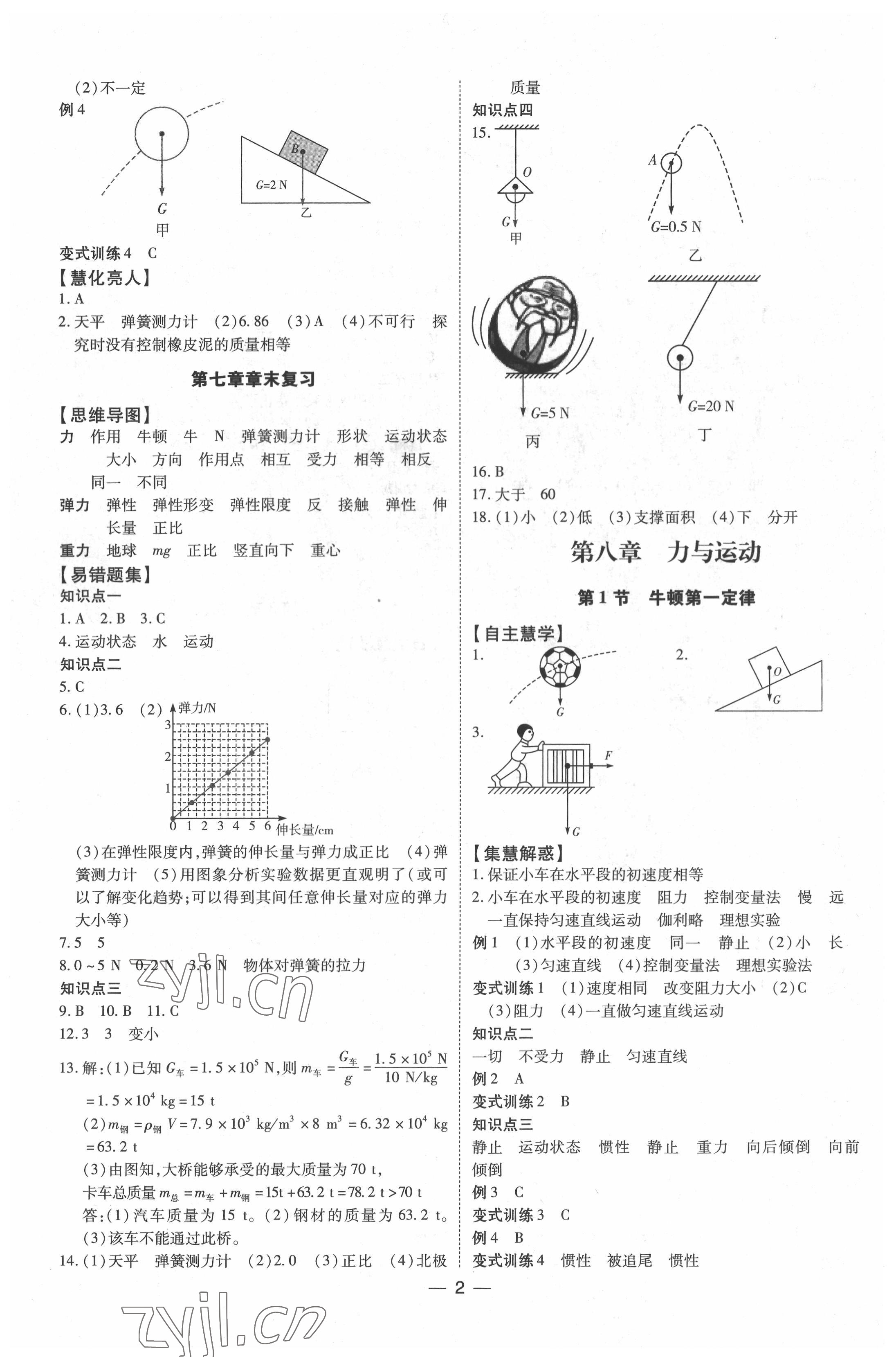 2022年同步經(jīng)典學(xué)案八年級物理下冊 第2頁