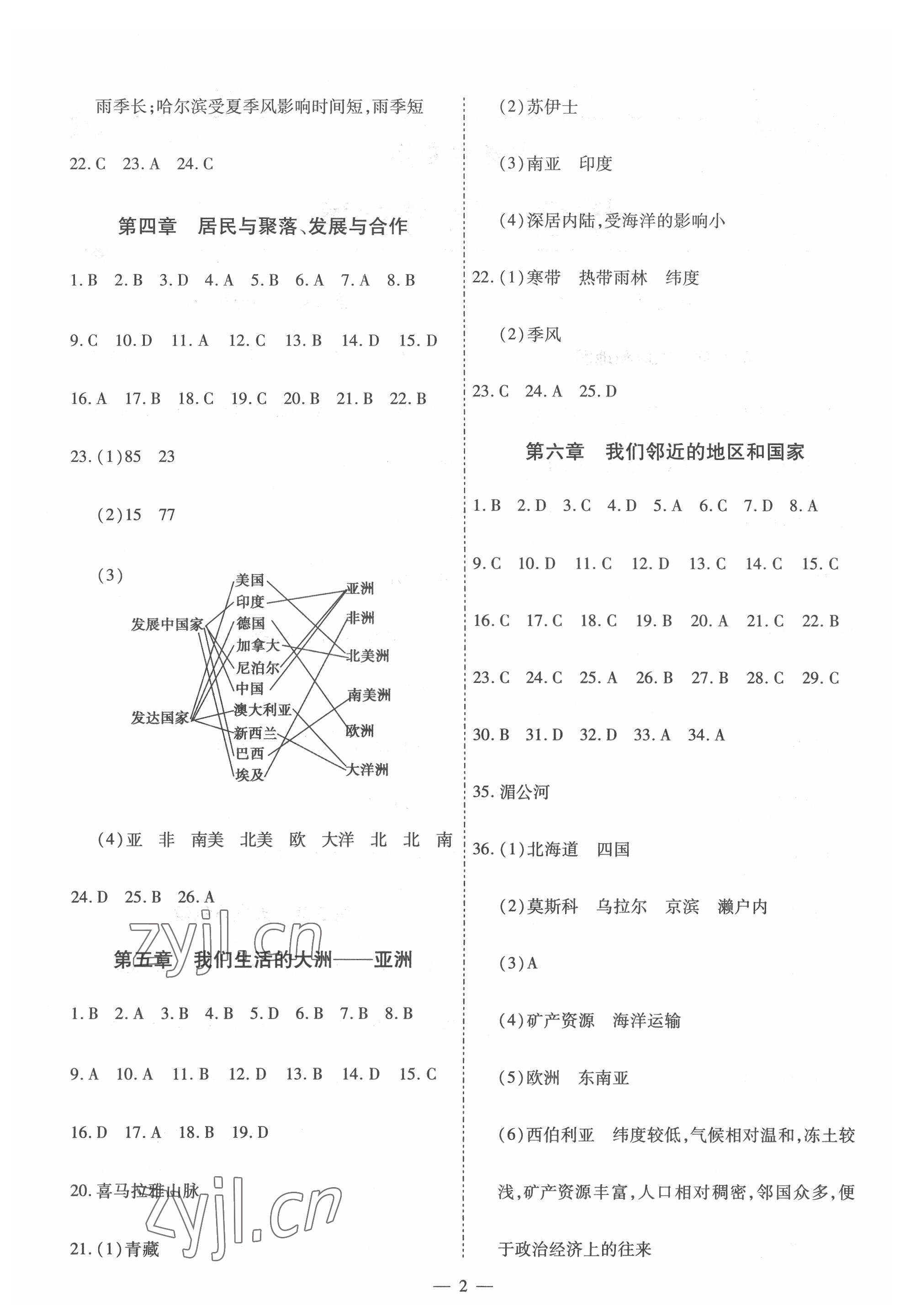 2022年中考123基础章节总复习测试卷地理吉林专版 第2页