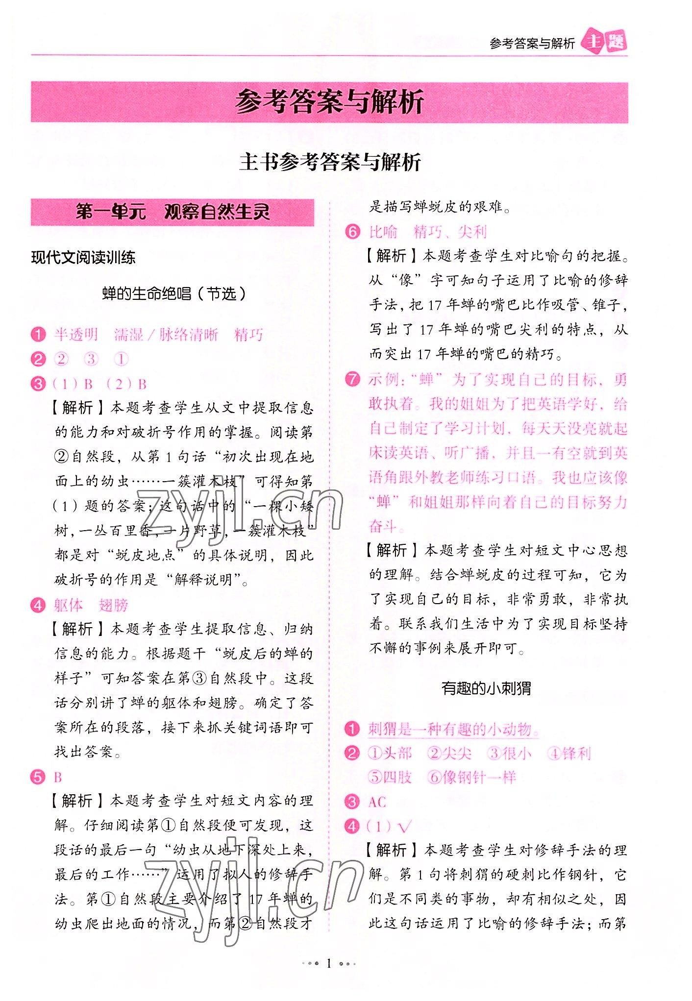 2022年主題閱讀訓(xùn)練100分三年級(jí)語(yǔ)文B版廣東專版 第1頁(yè)