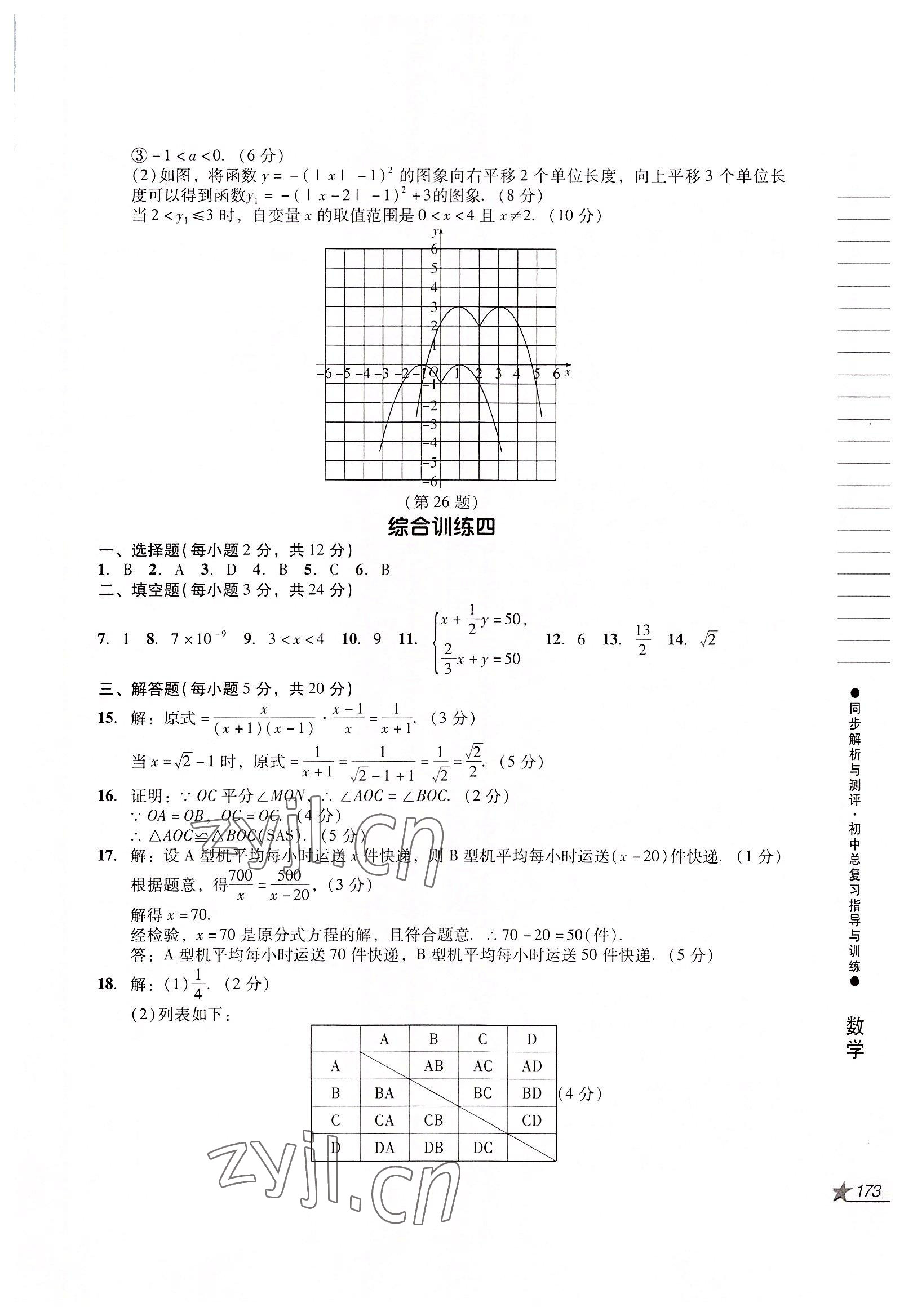 2022年同步解析與測評初中總復習指導與訓練數(shù)學人教版 第9頁