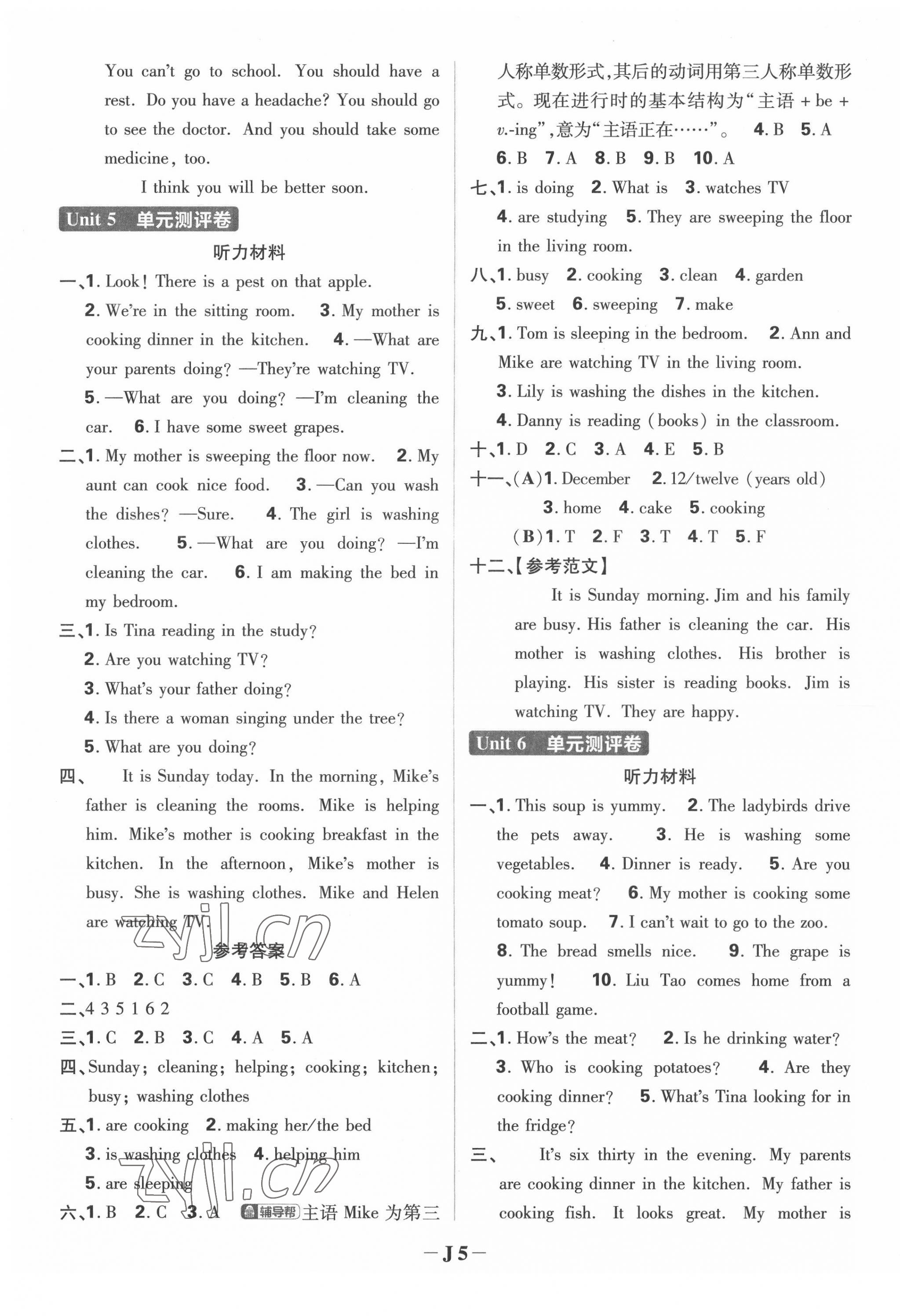 2022年小學(xué)必刷題五年級(jí)英語下冊(cè)譯林版 第5頁