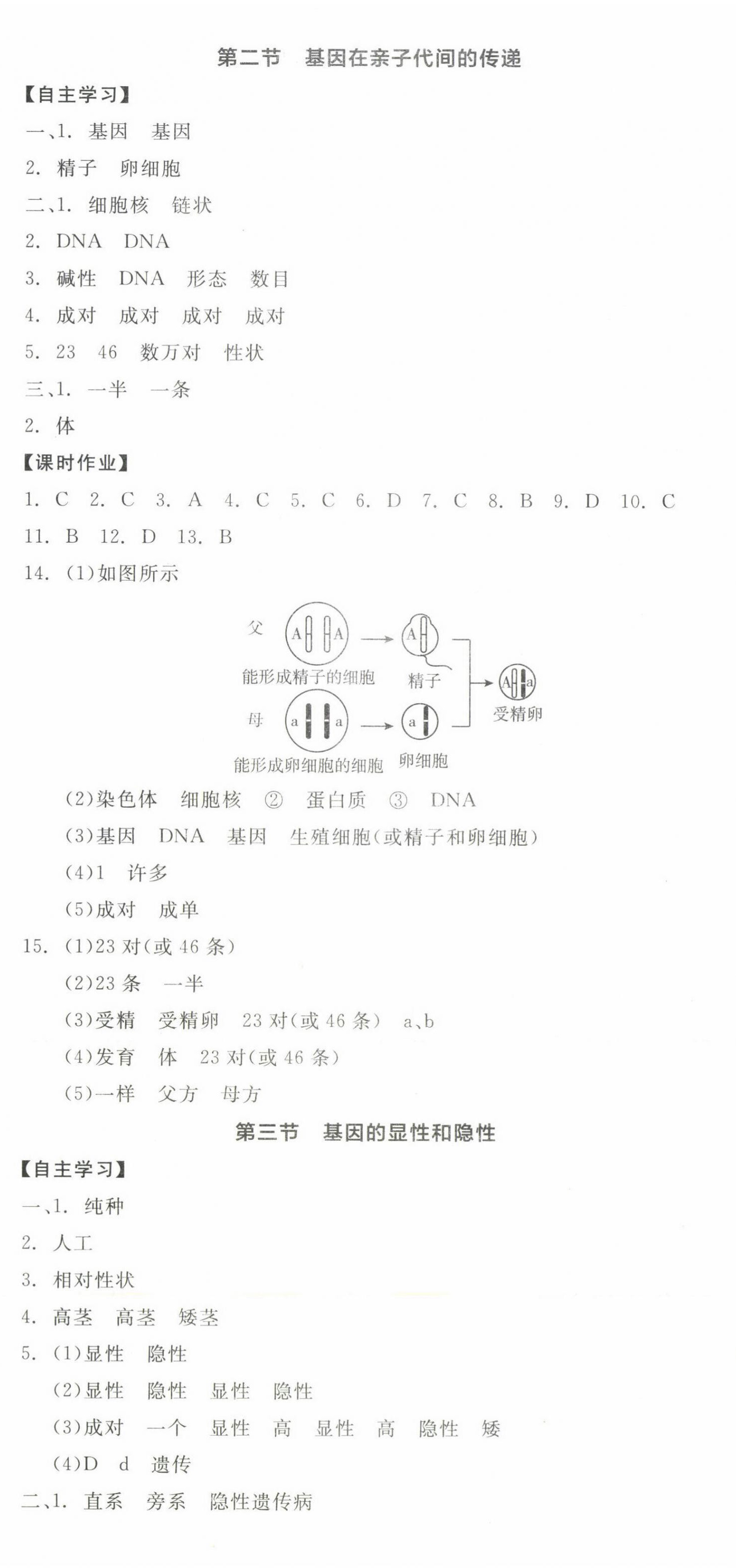 2022年全品學(xué)練考八年級(jí)生物下冊(cè)人教版 第5頁(yè)