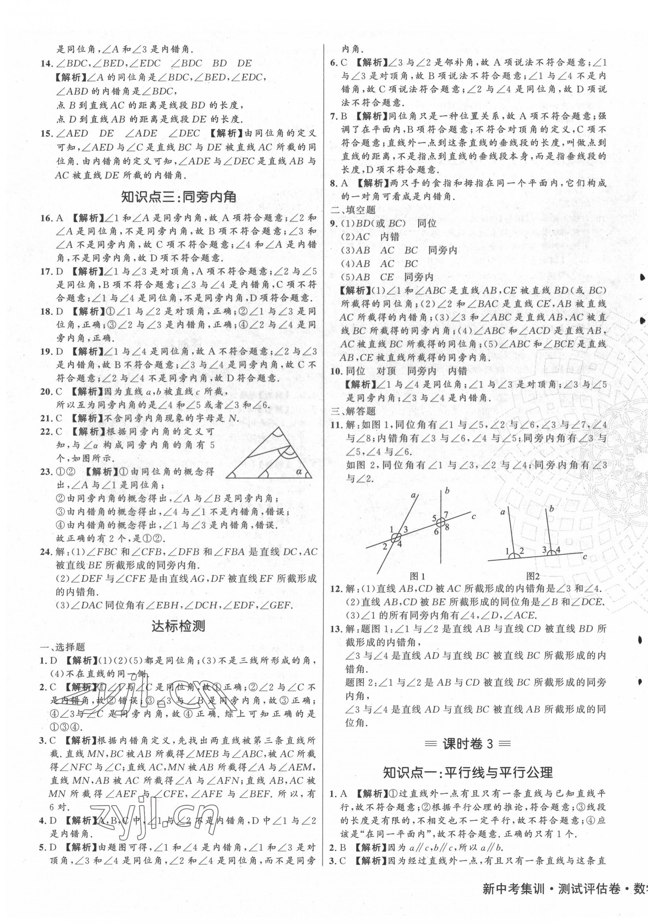 2022年新中考集訓(xùn)測試評估卷七年級數(shù)學(xué)下冊人教版 第3頁