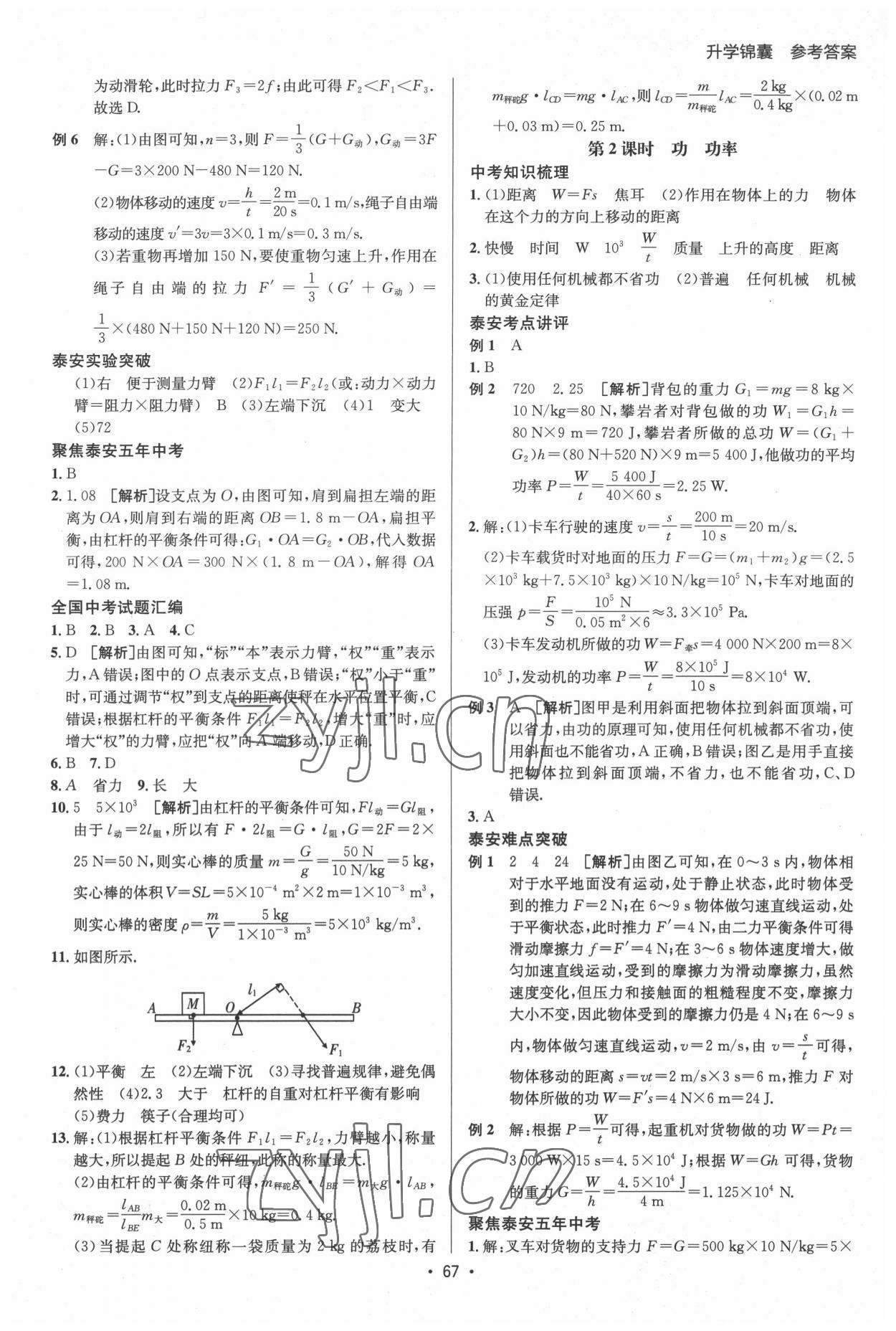 2022年升学锦囊物理泰安专版 第17页