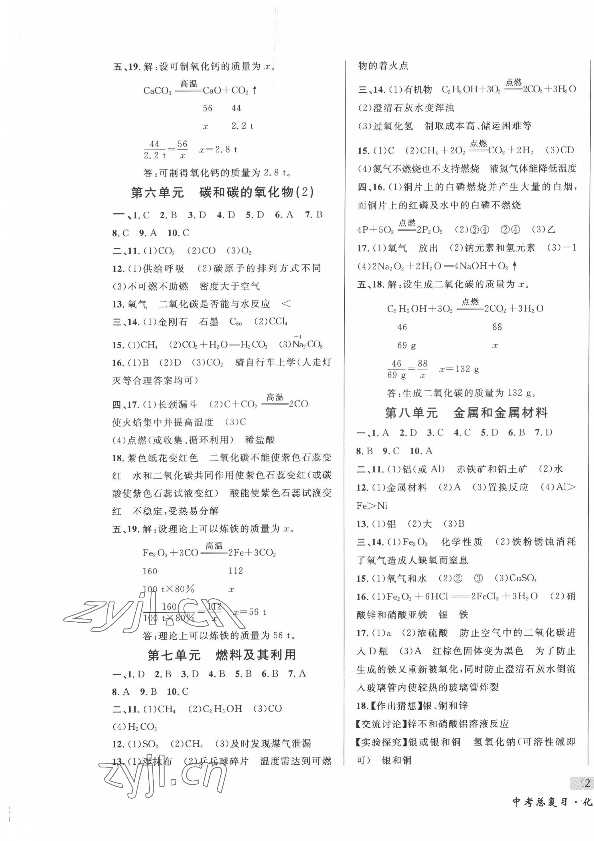 2022年東北書局中考總復習化學 第3頁