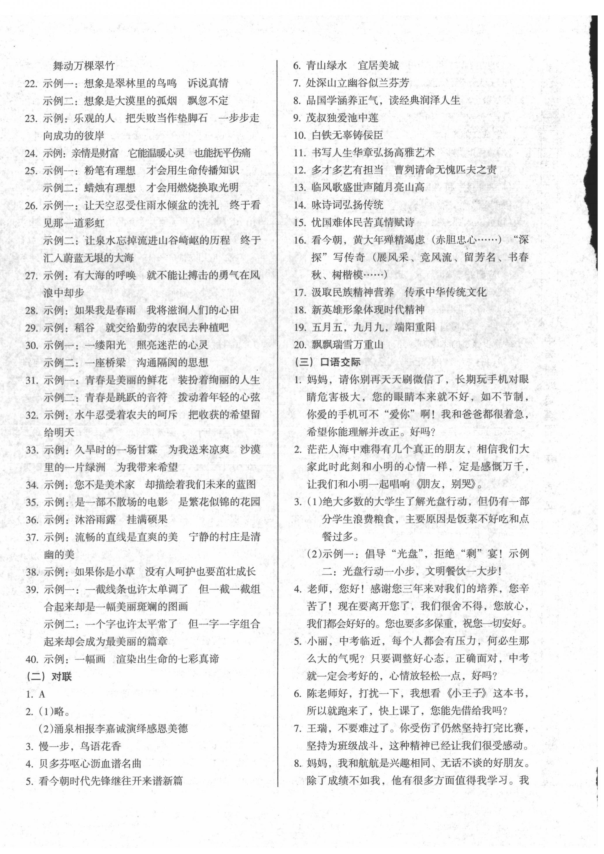 2022年中考階段總復(fù)習(xí)語(yǔ)文A卷 第8頁(yè)