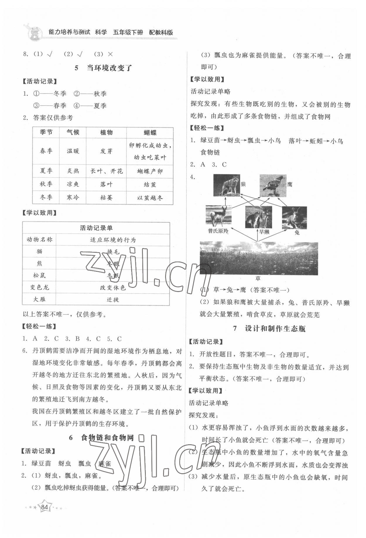 2022年能力培養(yǎng)與測(cè)試五年級(jí)科學(xué)下冊(cè)教科版 第2頁