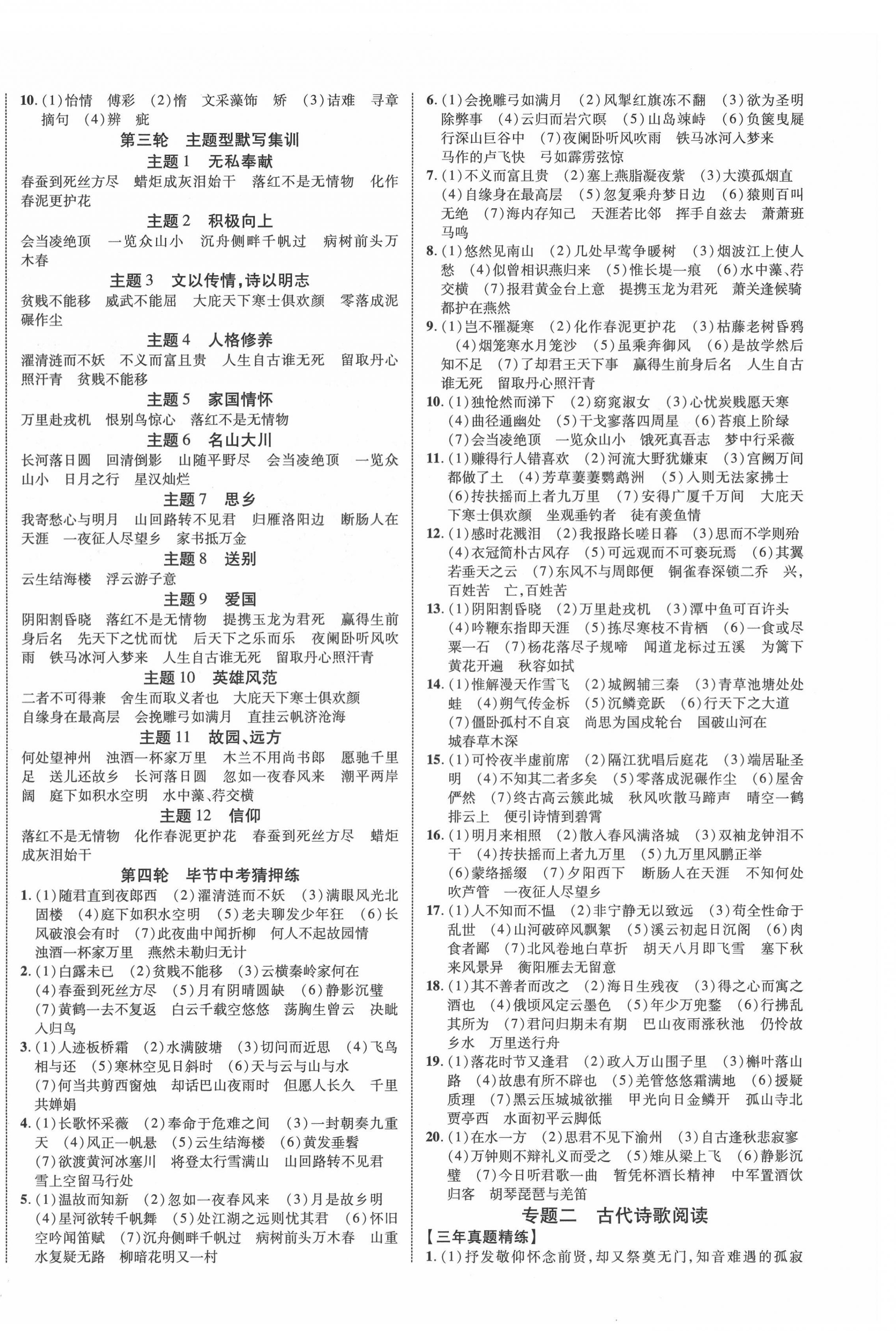 2022年贵州中考新突破语文毕节专版&nbsp;第12页