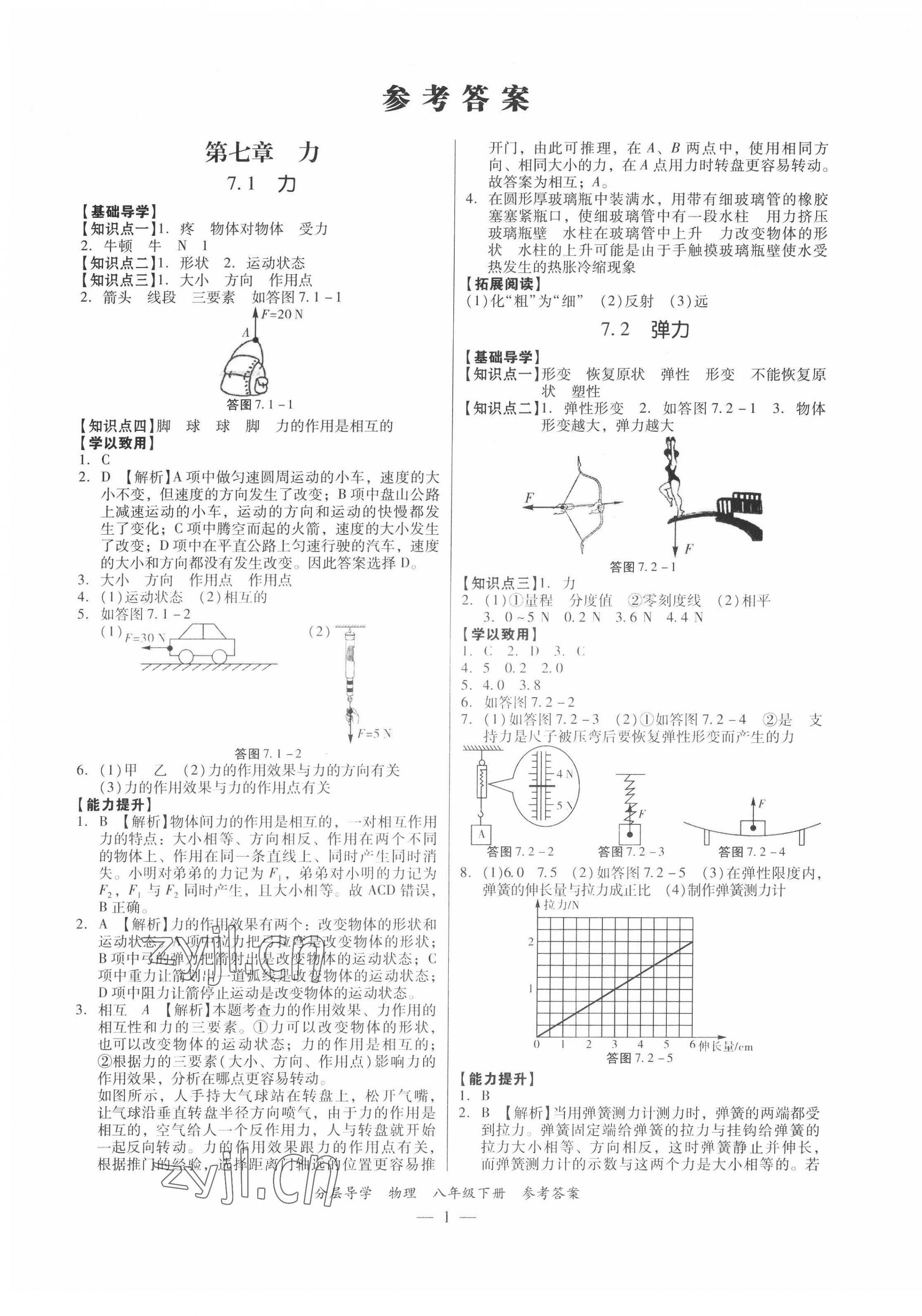 2022年分層導(dǎo)學(xué)八年級(jí)物理下冊(cè)人教版 第1頁(yè)