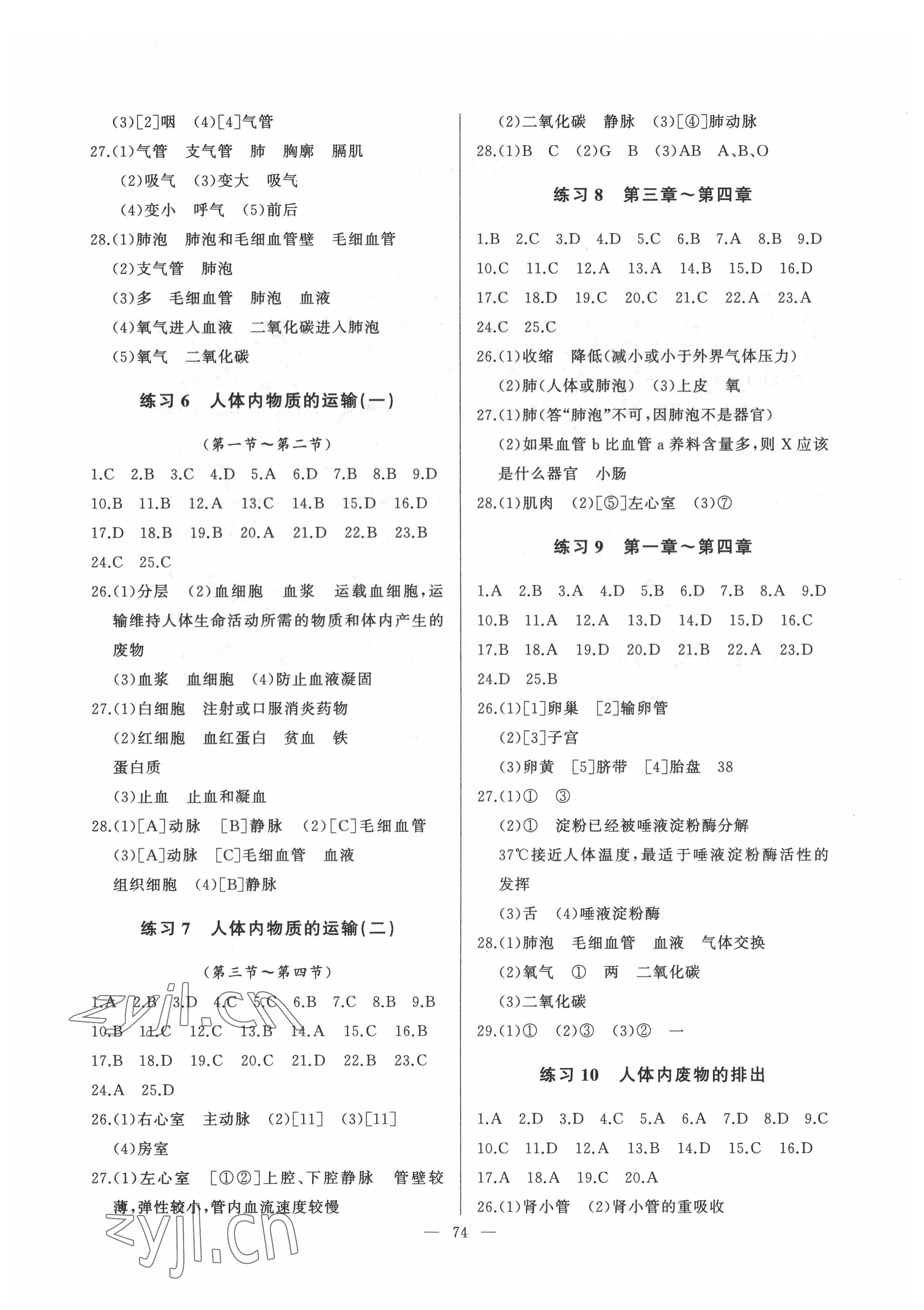 2022年顺达测试卷七年级生物下册人教版 第2页