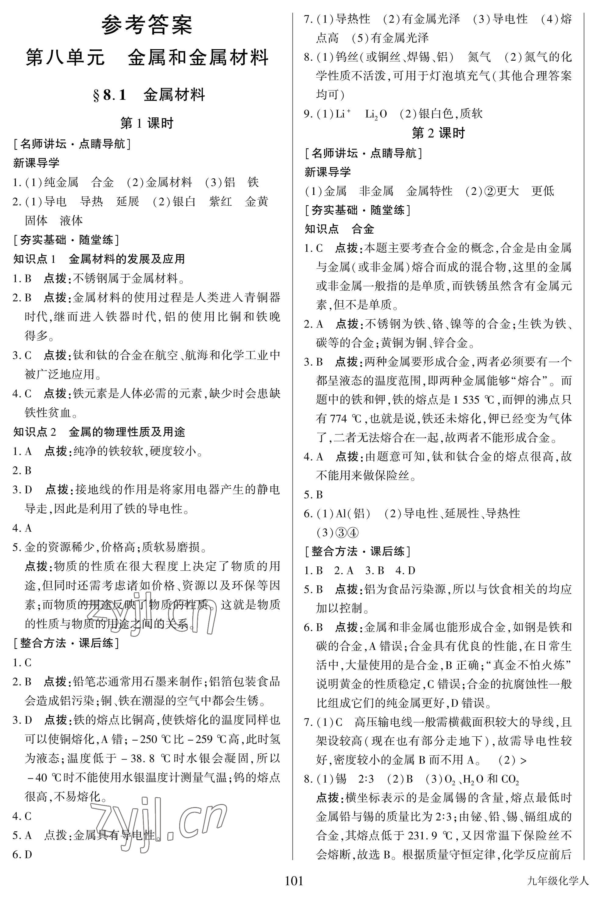 2022年培優(yōu)A計劃九年級化學(xué)下冊人教版 第1頁