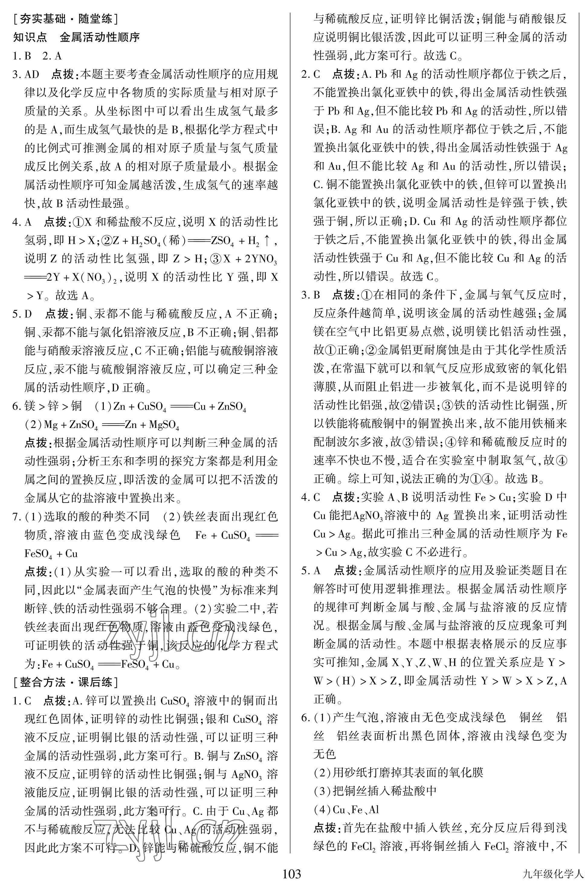 2022年培優(yōu)A計劃九年級化學(xué)下冊人教版 第3頁