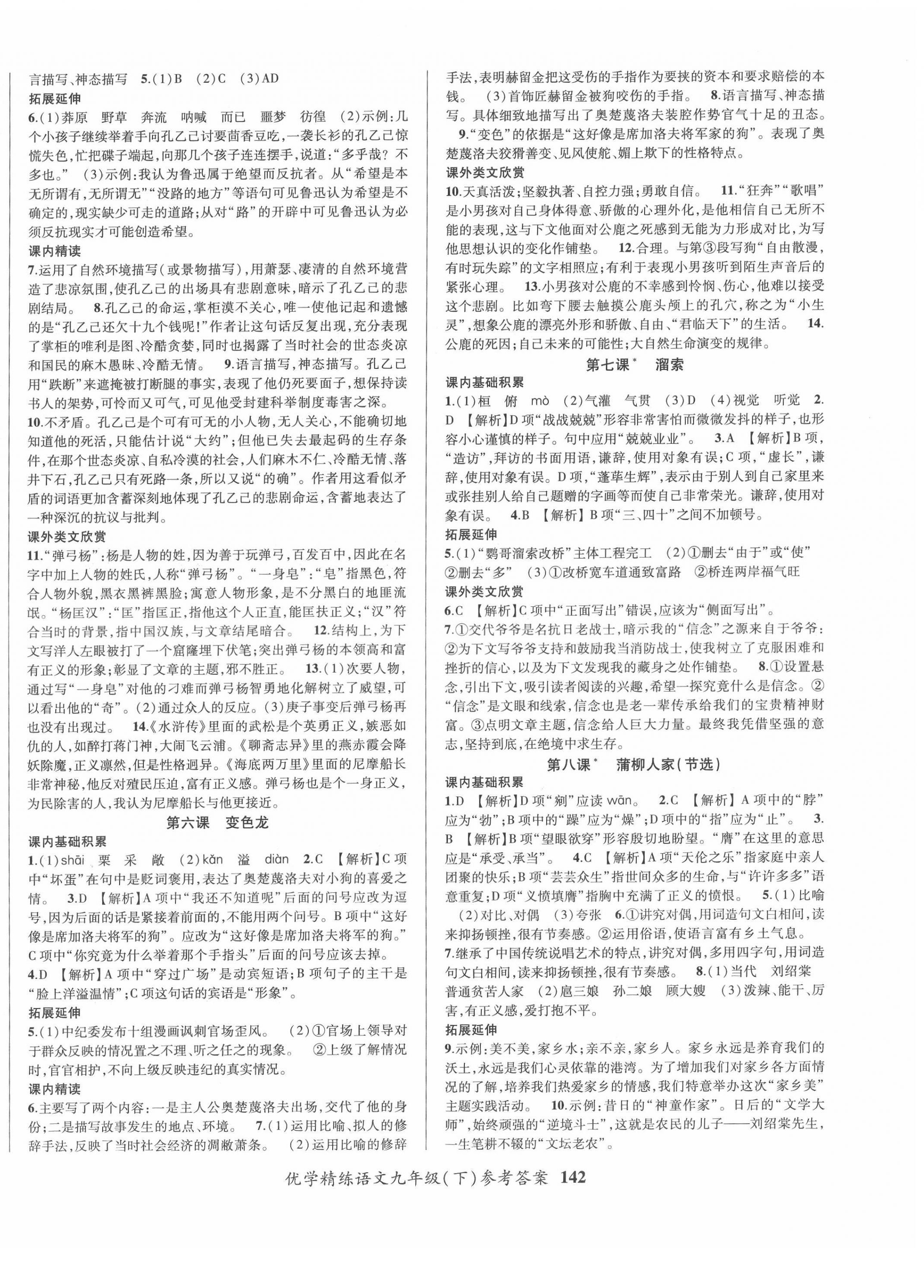 2022年優(yōu)學(xué)精練九年級(jí)語(yǔ)文下冊(cè)人教版 第2頁(yè)