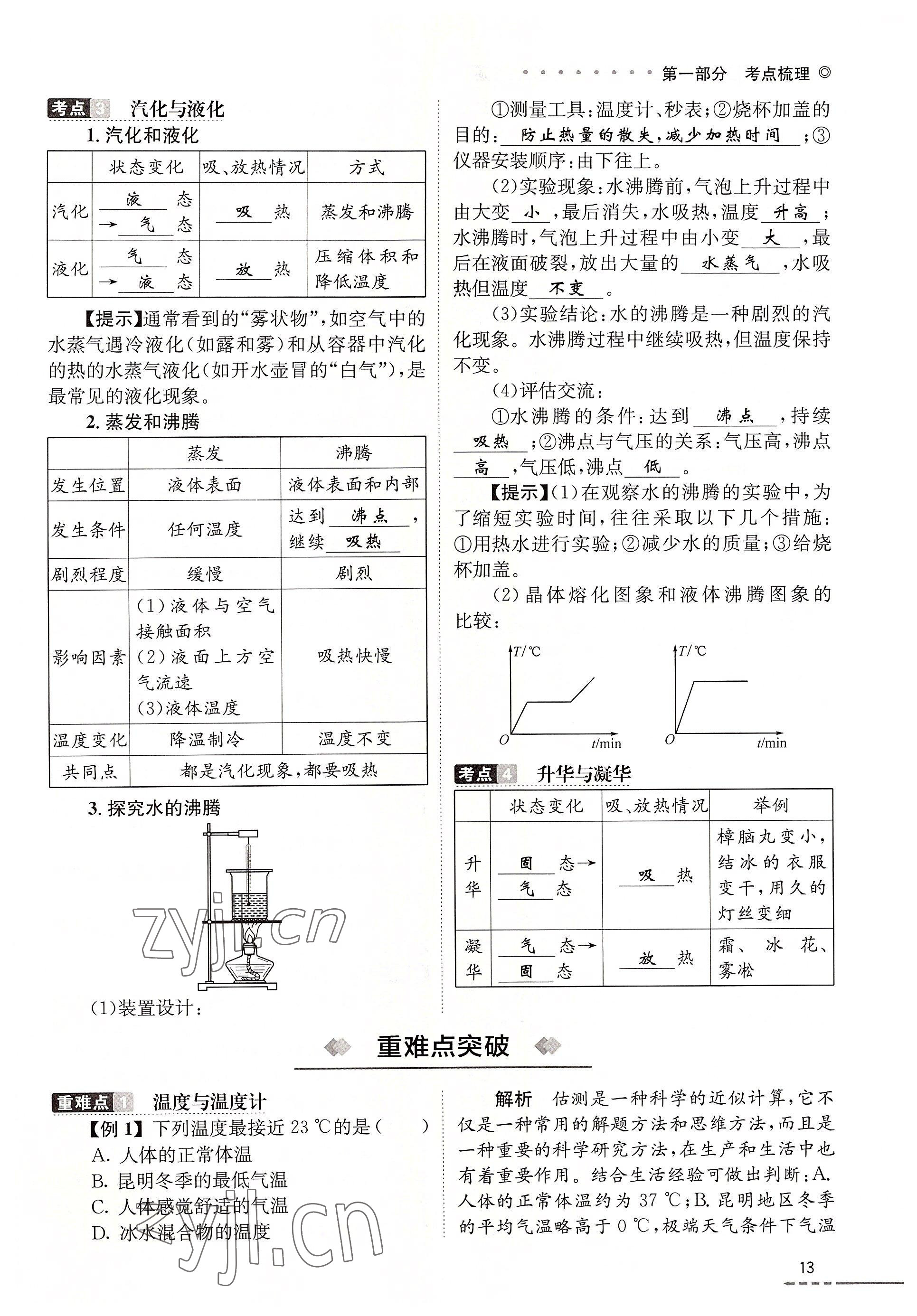 2022年云南省初中學(xué)業(yè)水平考試總復(fù)習(xí)及測(cè)試中考物理 參考答案第13頁(yè)