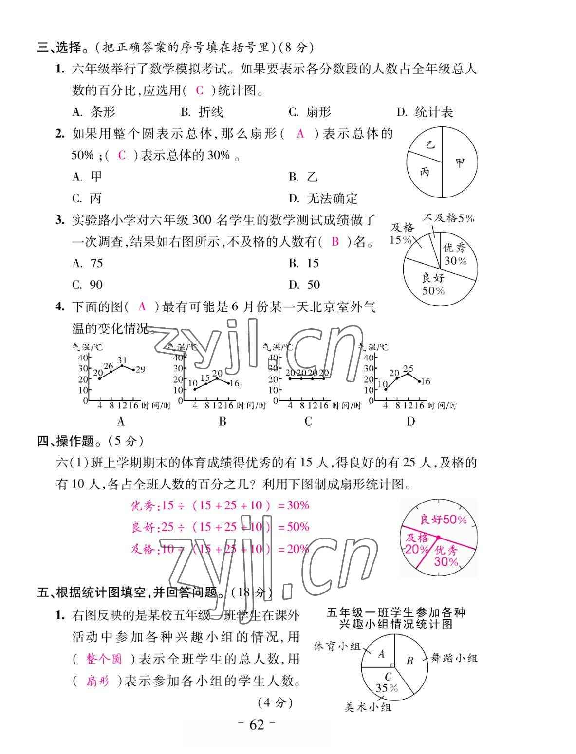 2022年小狀元隨堂作業(yè)六年級數(shù)學(xué)下冊蘇教版 參考答案第2頁