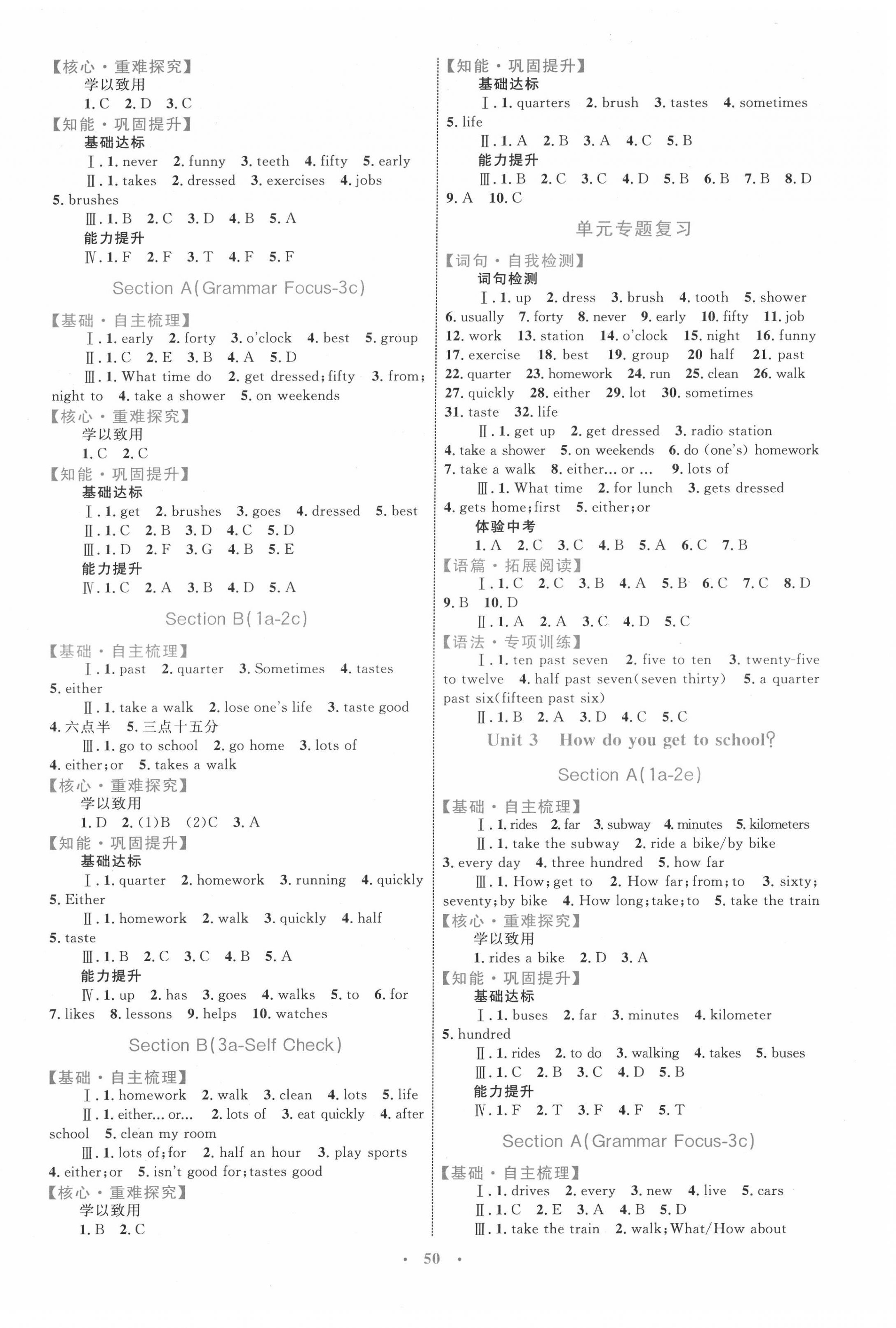 2022年同步學(xué)習(xí)目標(biāo)與檢測(cè)七年級(jí)英語(yǔ)下冊(cè)人教版 第2頁(yè)